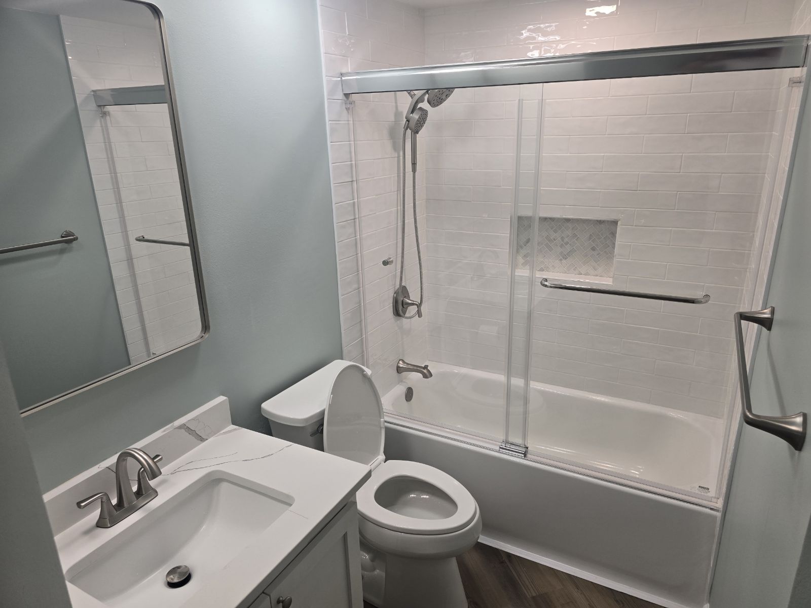 Updated bathroom.  Great finishes!  Tub for the kids!