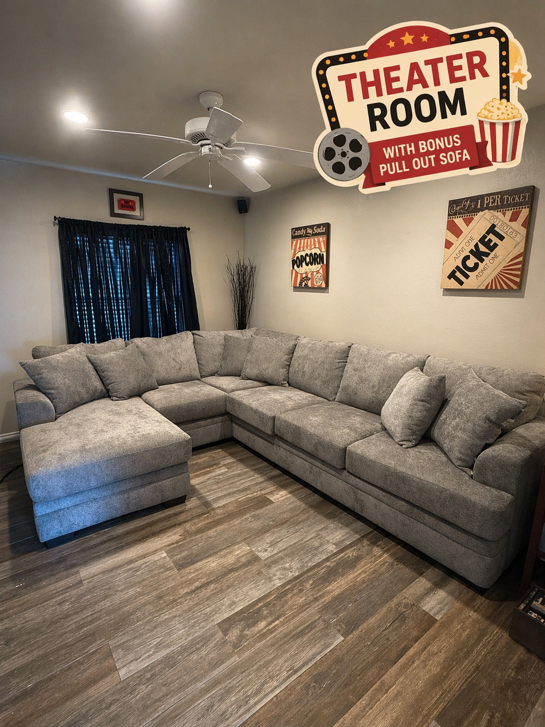 Theater room and 6th bedroom