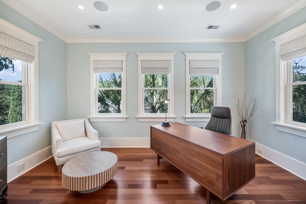 Bedroom 1: King Bed + Ensuite + TV Shore Thing | 4001 Palm Blvd | Isle of Palms, SC | IOP Escapes