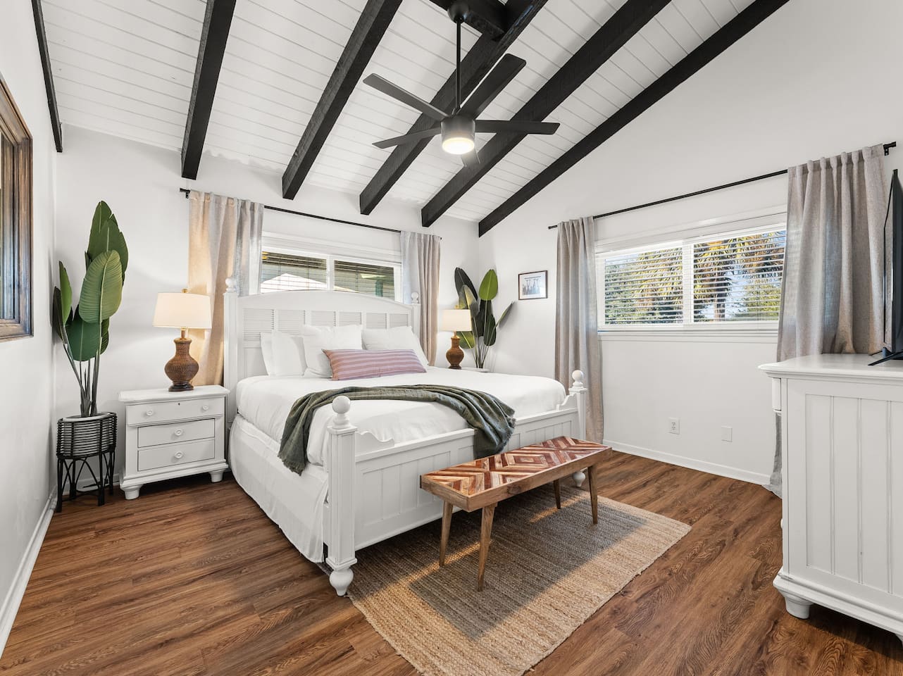 Bedroom 1 features a king bed.