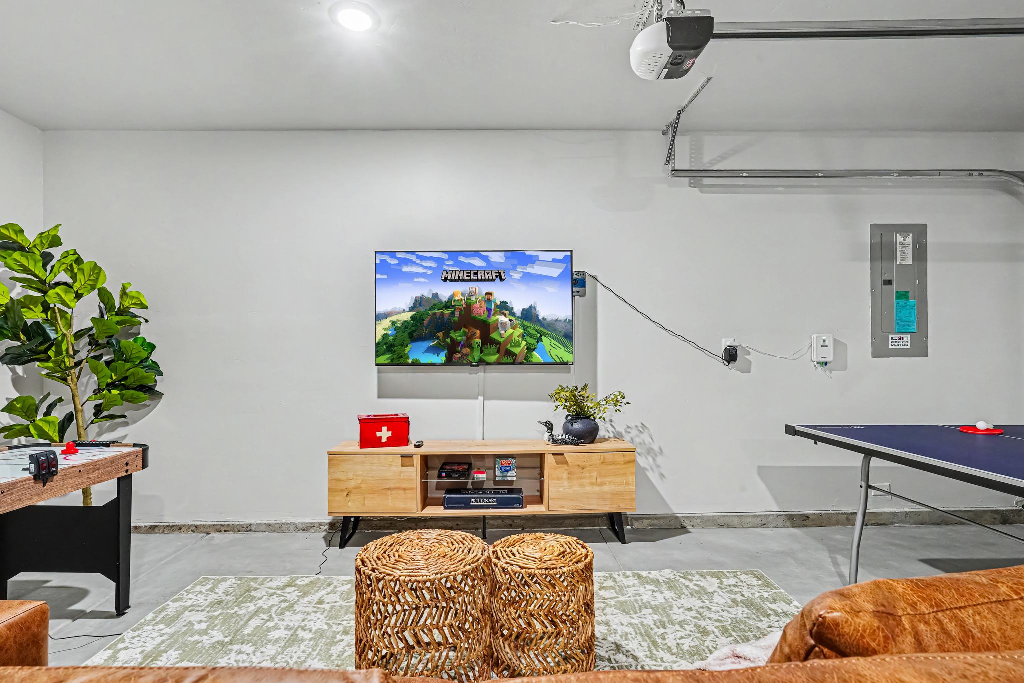This amazing property also features a separate game room with a ping pong table and air hockey table, providing endless fun and entertainment for guests of all ages!