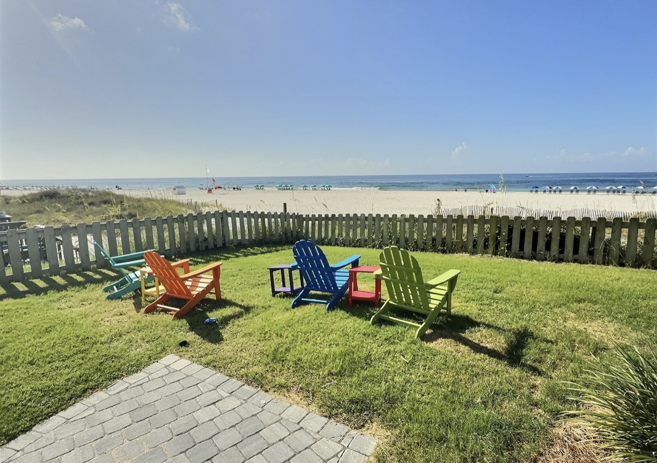 Grassy area Beach view