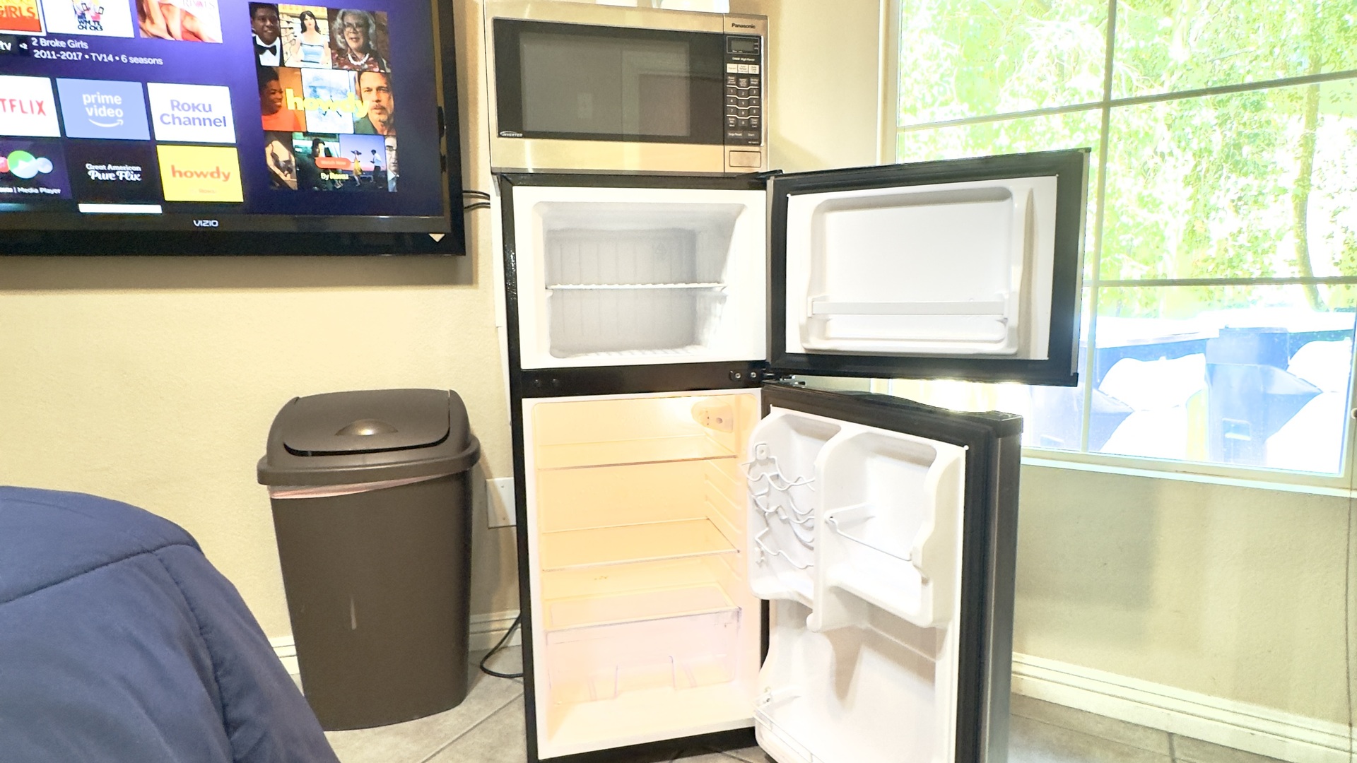 Mini fridge with freezer — guest house amenities in Henderson NV near Las Vega