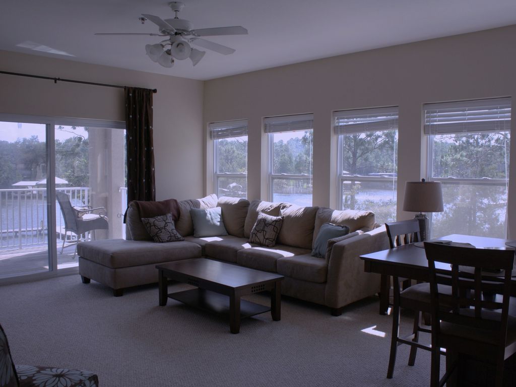 Living room with view of water.
Typical 3 BR unit