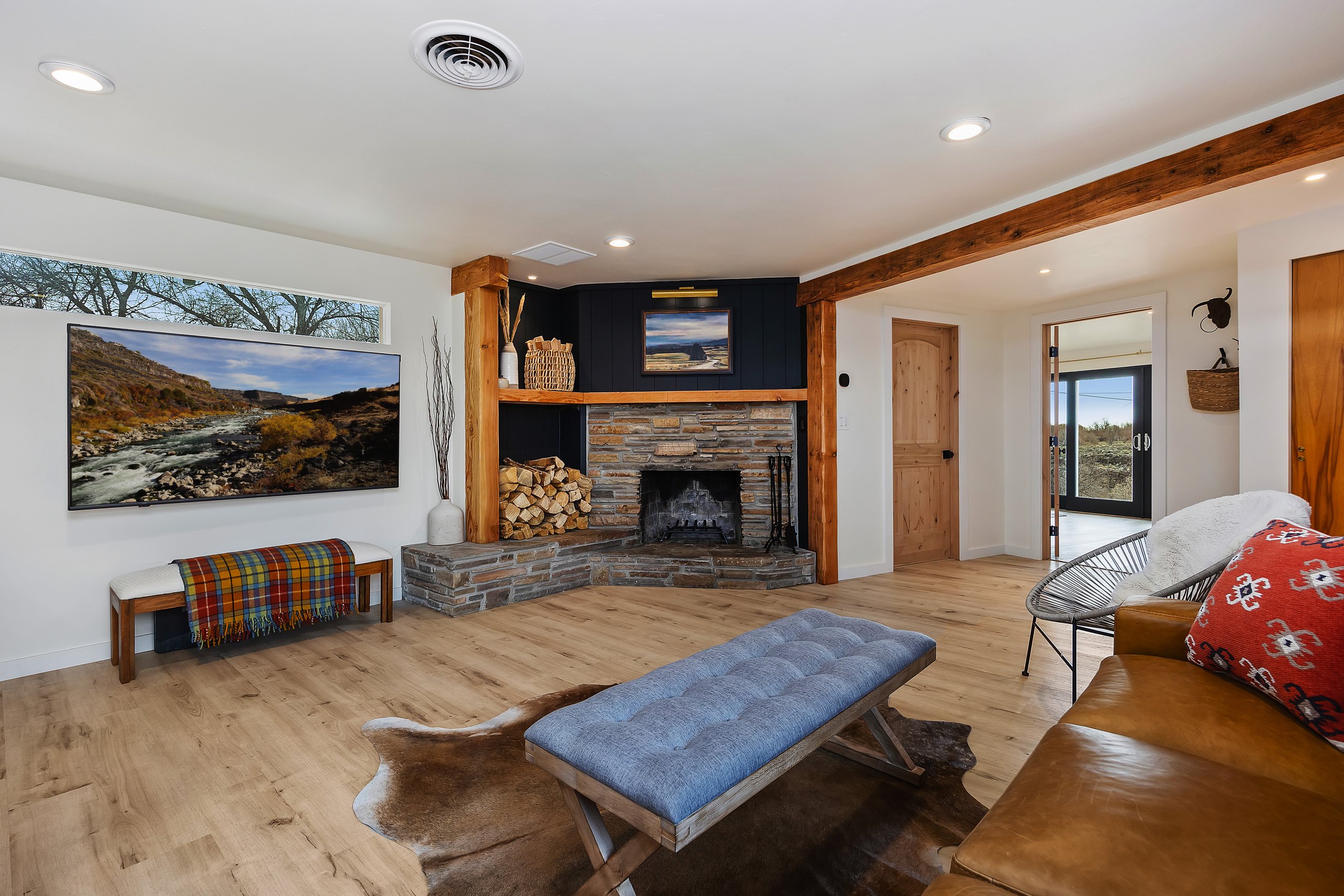 Unit 1 living room — open and light-filled