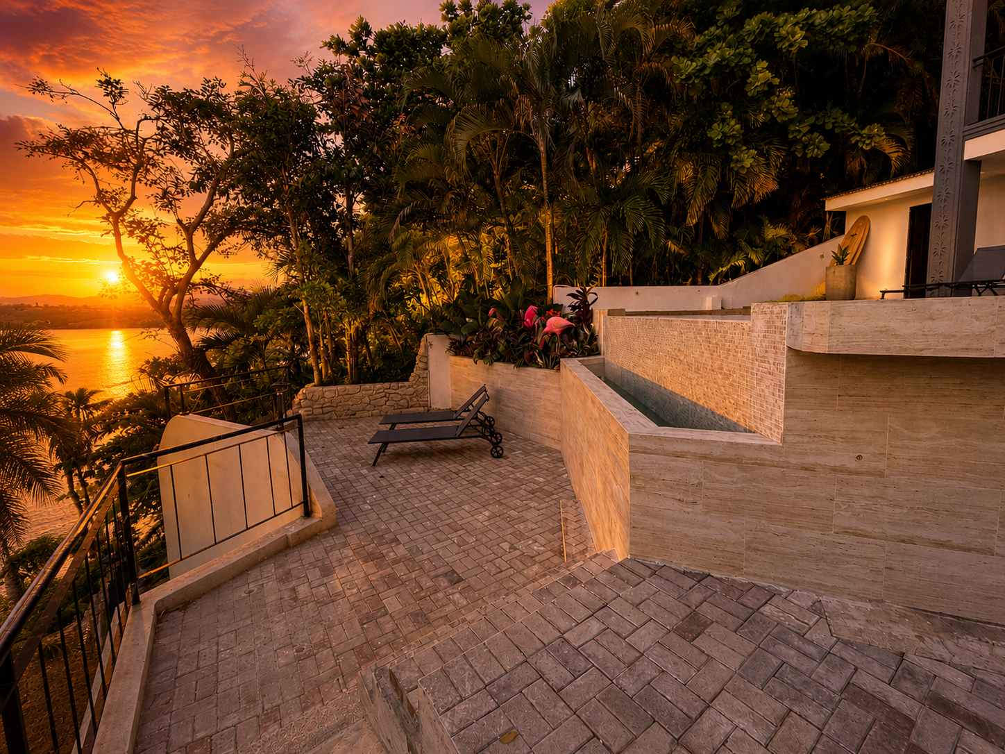 Pool deck seating 