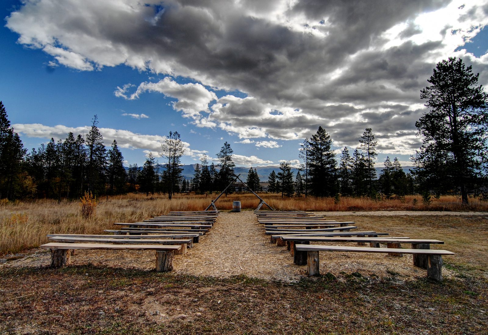 Ceremony seating with mountain views at Casa Vista