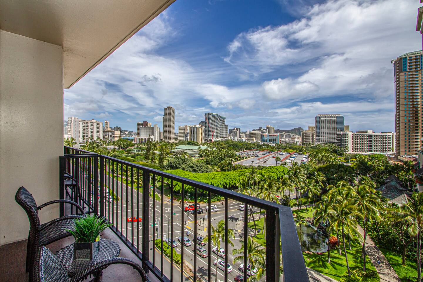City/street /sunrise view from your lanai