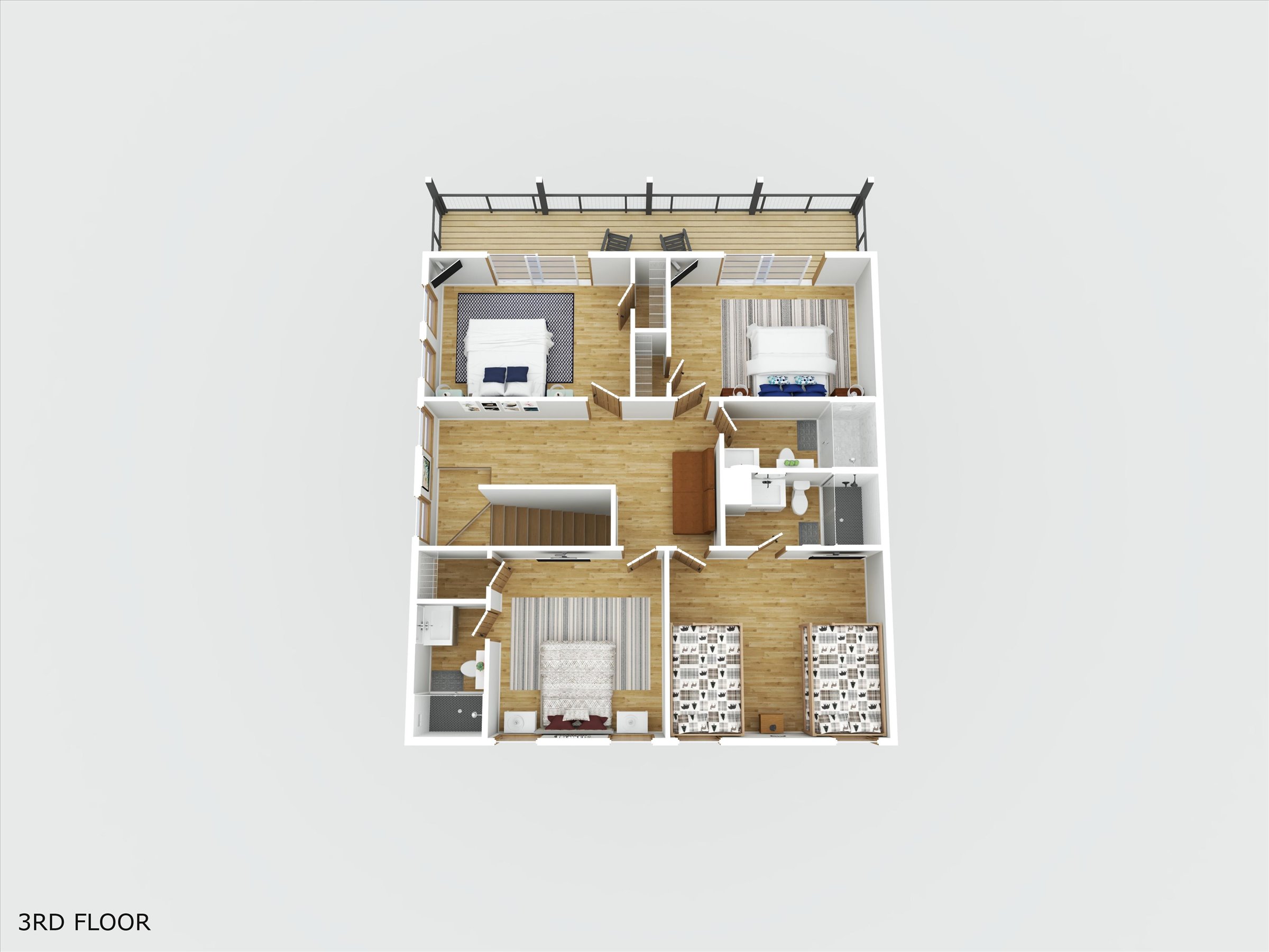 Upper level floor plan