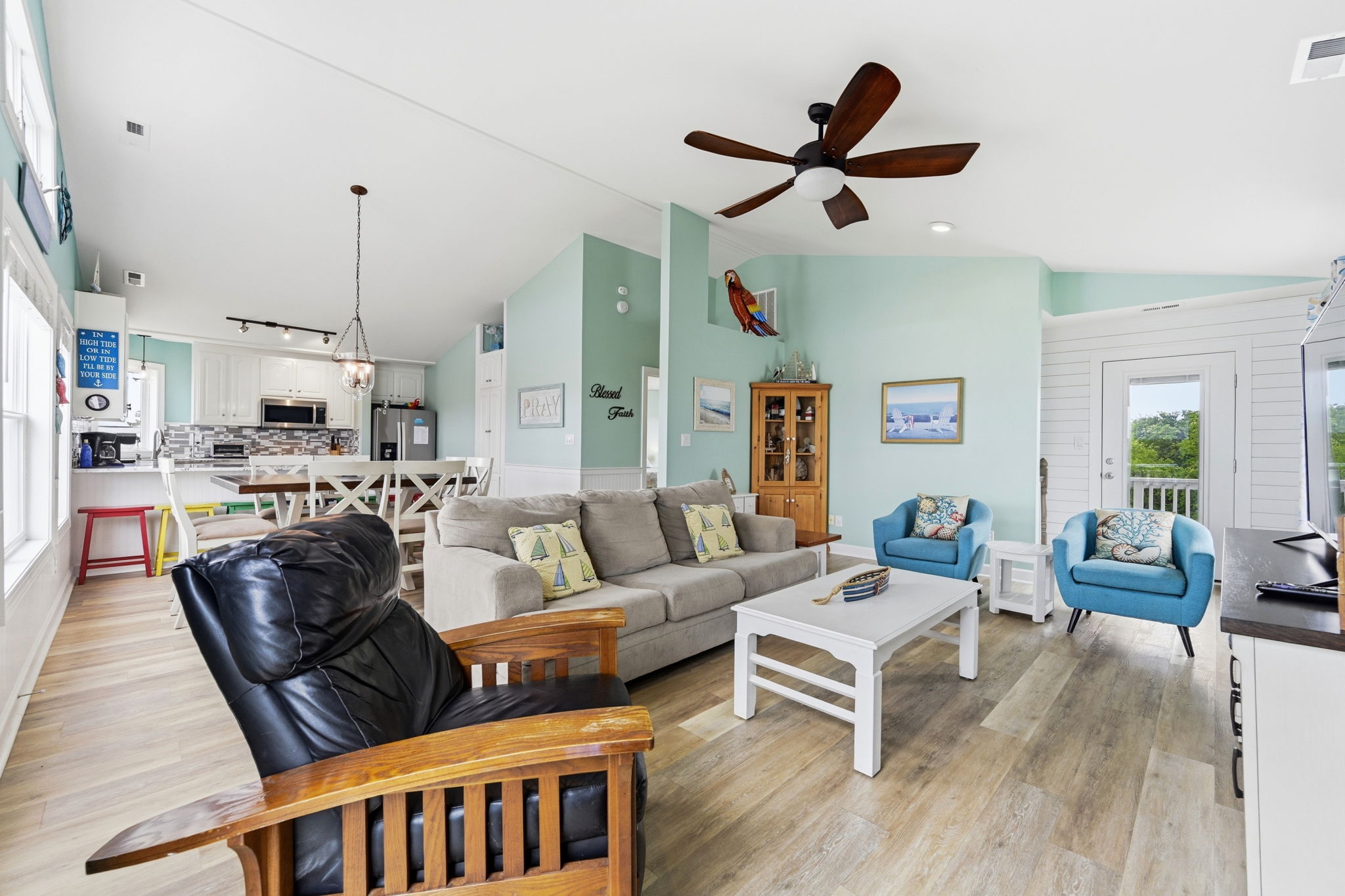 Coastal living at its best with an airy reverse floor plan