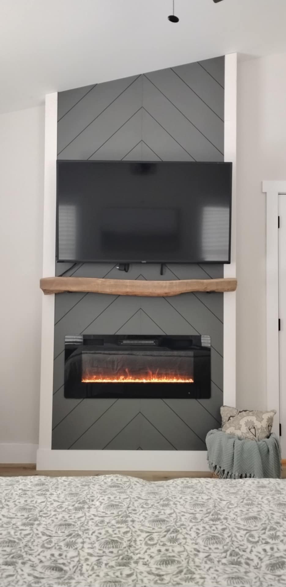 Smart TV and fireplace for the coziest vibes in this Master suite.  You'll never want to leave!