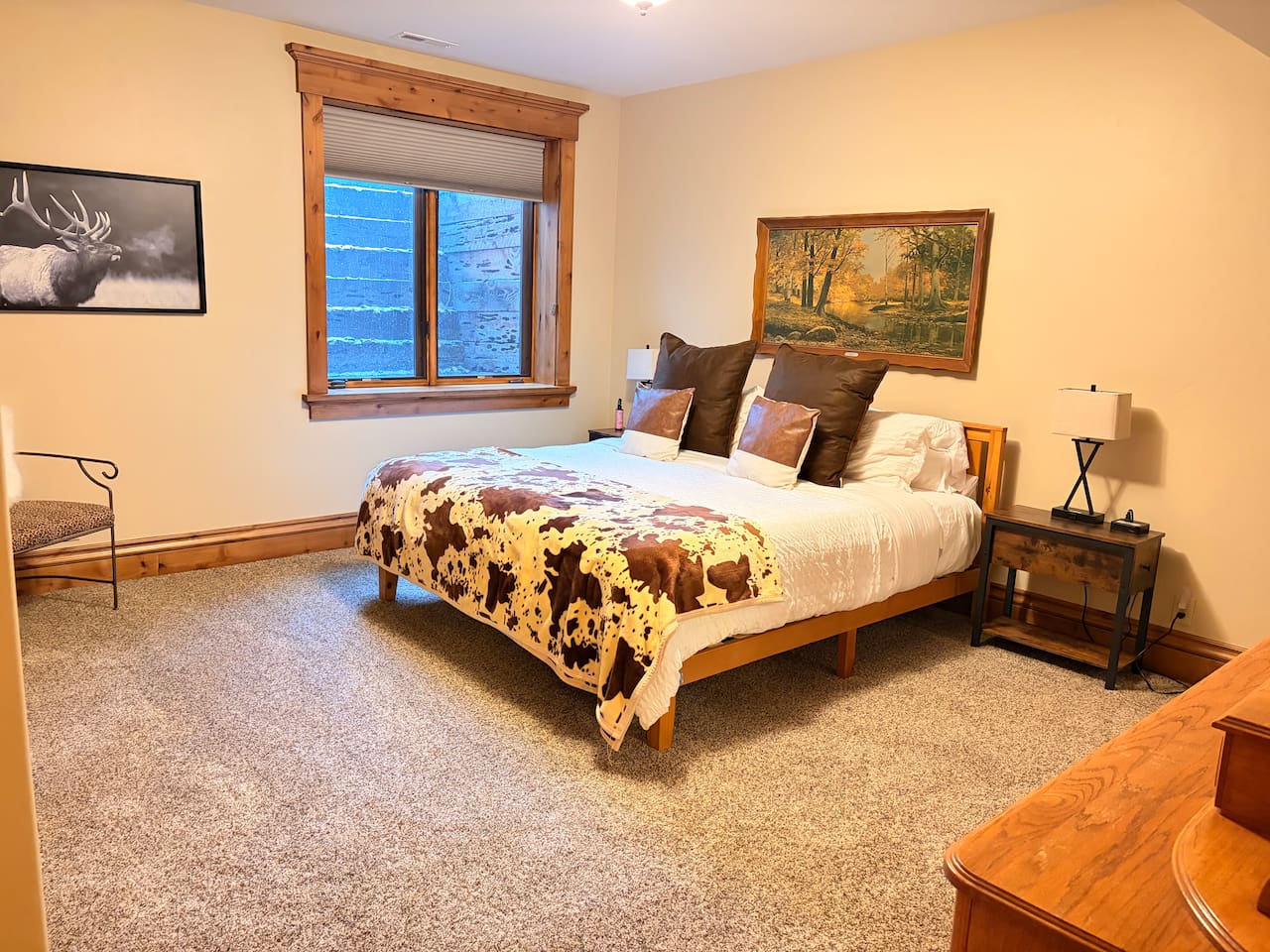 Relax and recharge in our beautifully appointed bedrooms, featuring high-quality linens and ample storage for you. Bedroom 2, located downstairs, offers a king bed and a spacious private en-suite bathroom—creating a comfortable and private retreat.