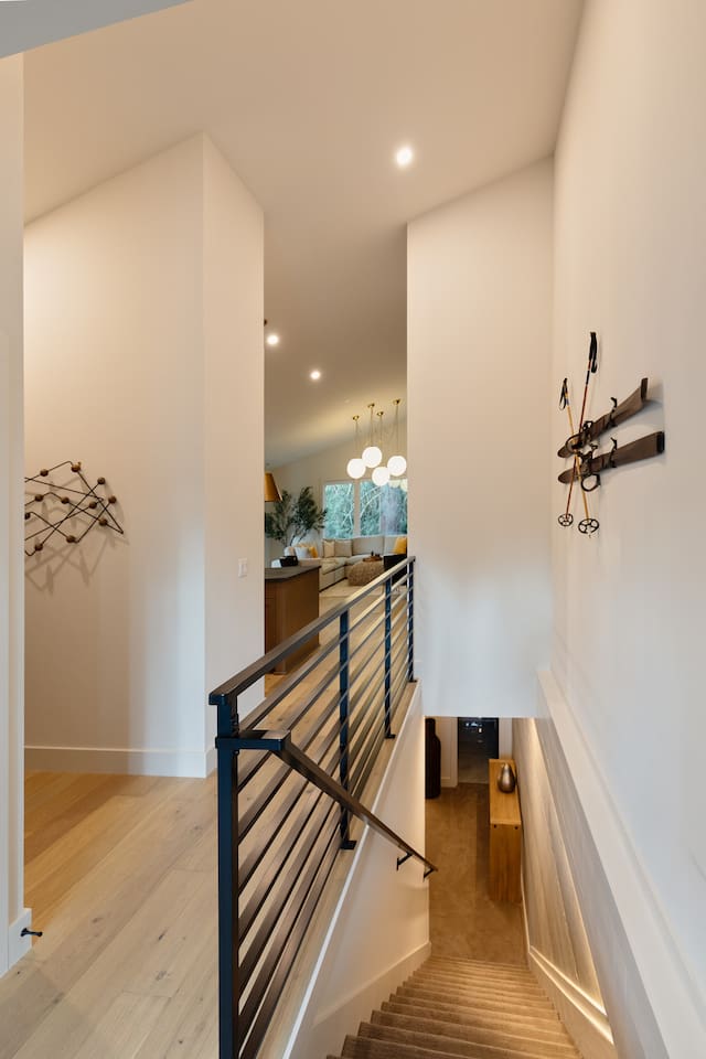 The skis and ski poles are real! The ski poles are actually from Sweden.