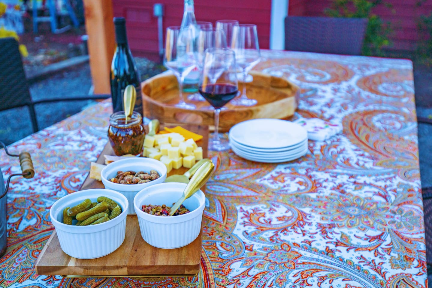 Wine and dine with a view! Enjoy charcuterie beside the vineyard.