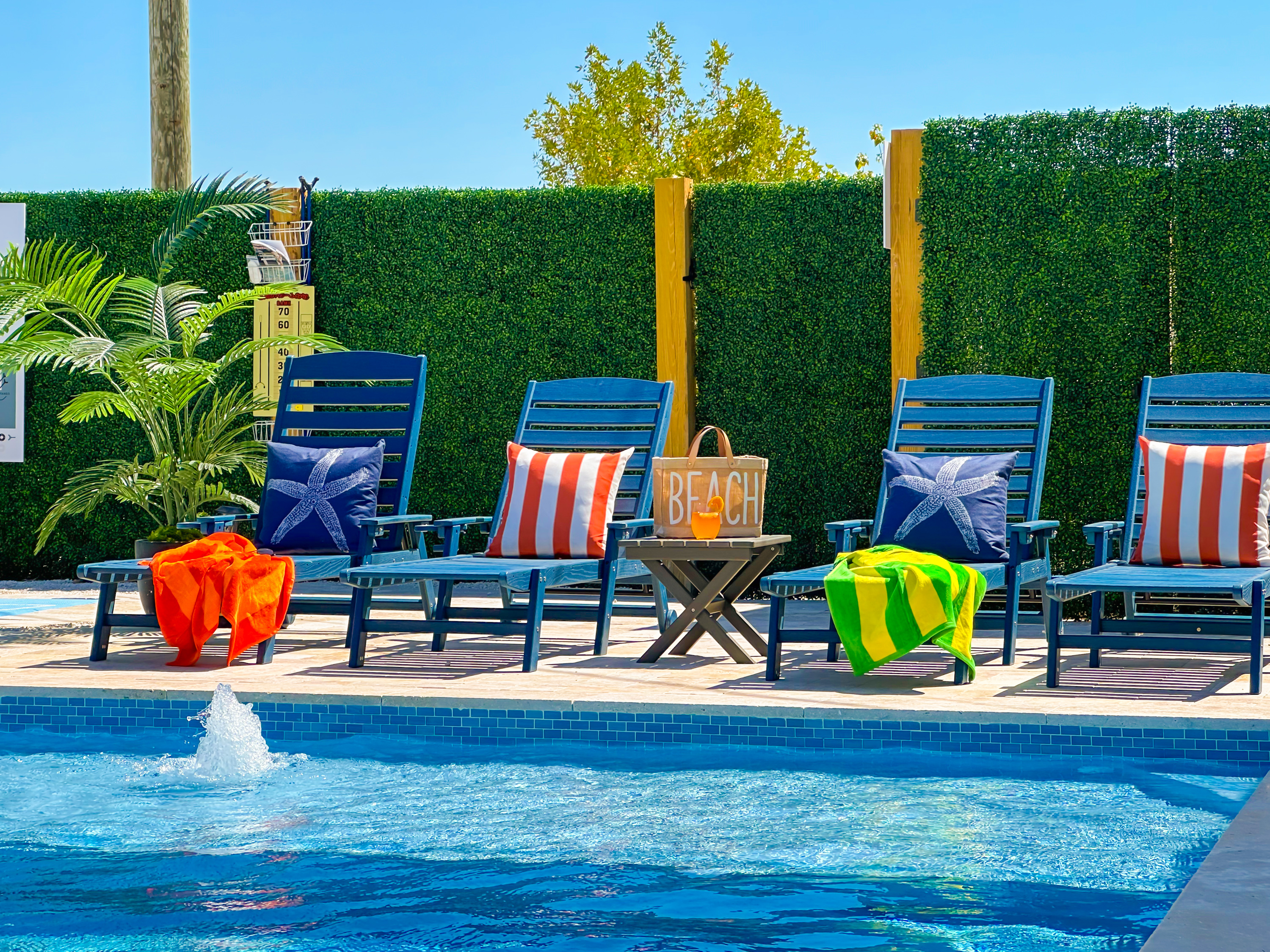 Or bask in the sun on the sun chairs.