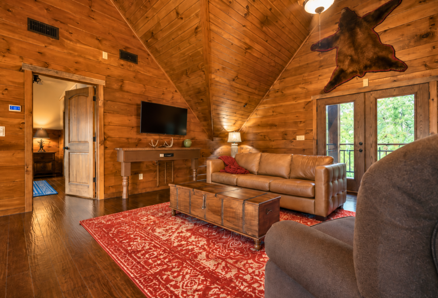 Find your quiet corner in the cozy upstairs lounge.