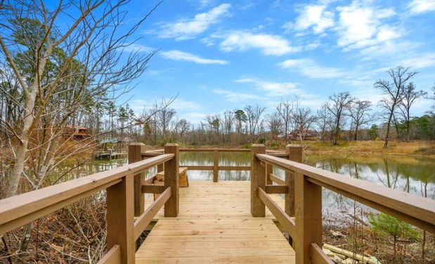 Stroll down the boardwalk to the water's edge