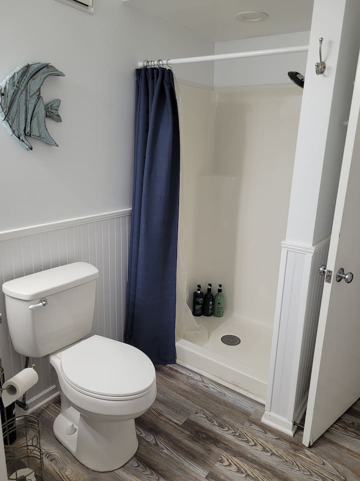 Bathroom attached to 2nd bedroom as well as main house. 