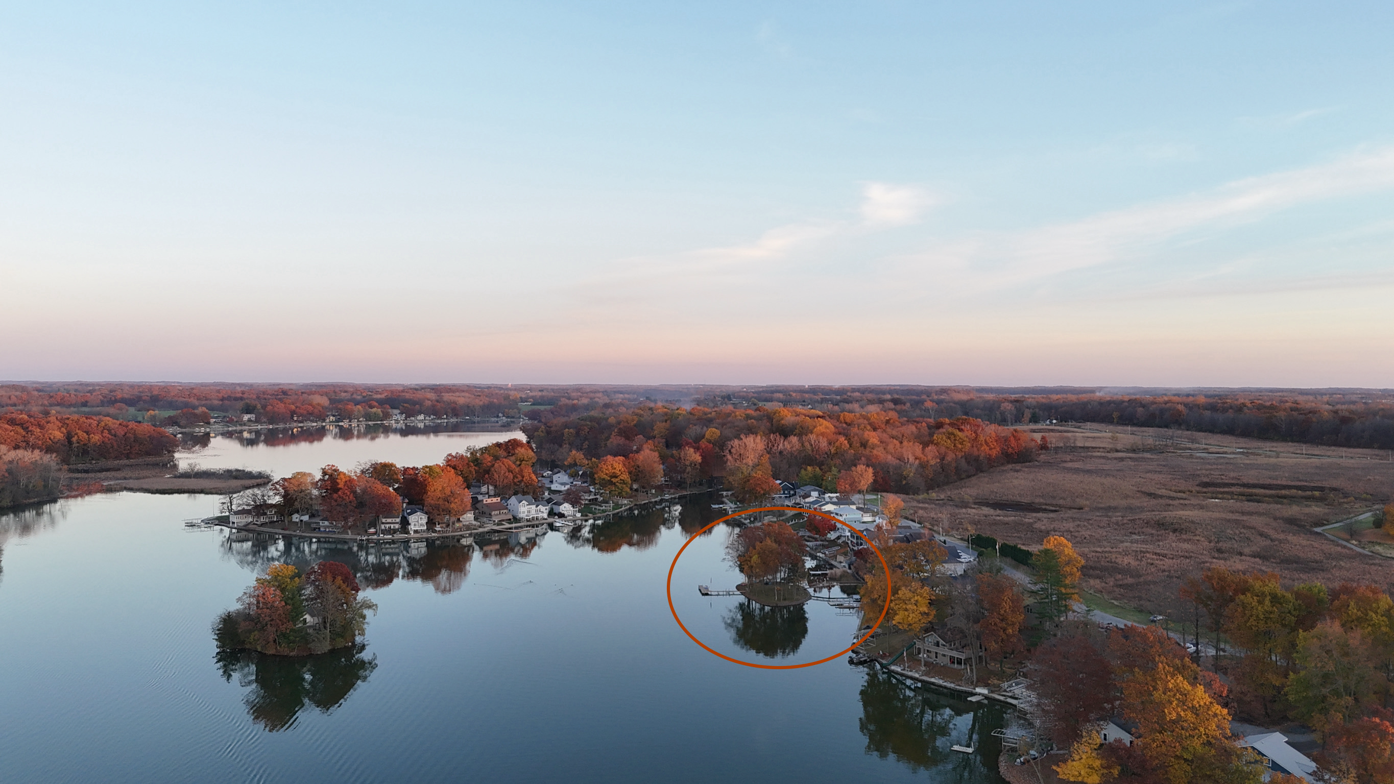 Looking over Sylvan Lake with our island in view!
