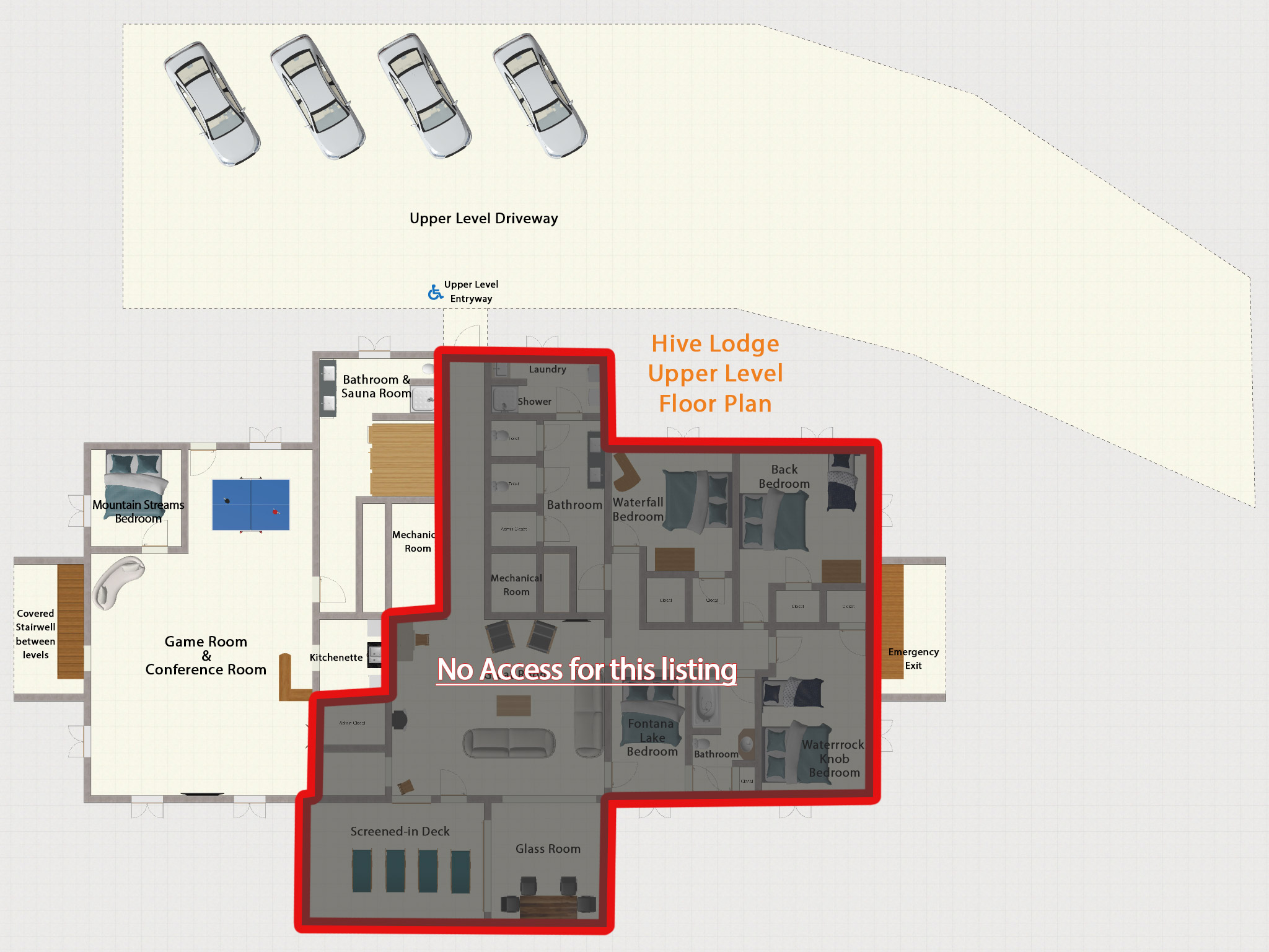 Upper Level Floor Plan for this listing
