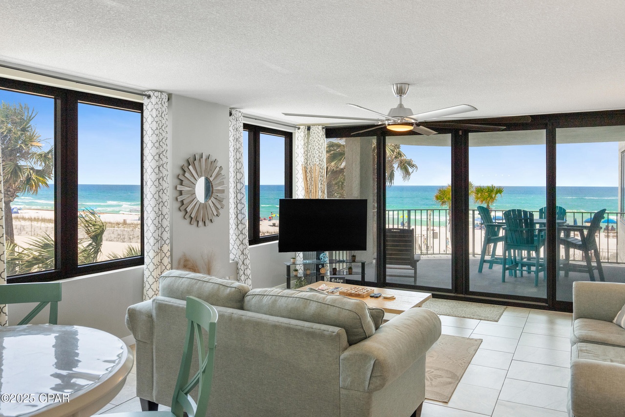 Gulf-Front Living Room