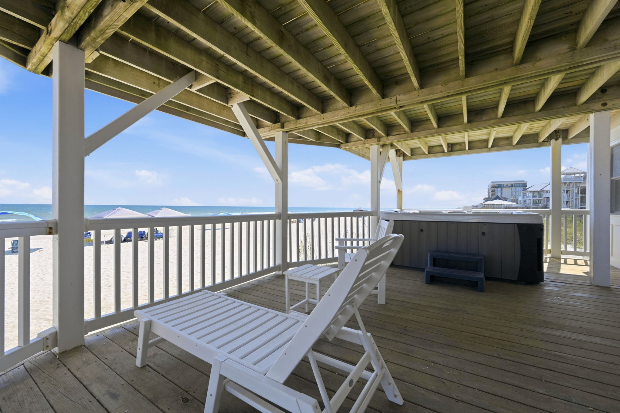 Enjoy easy access to ocean views from your spacious first-floor deck.