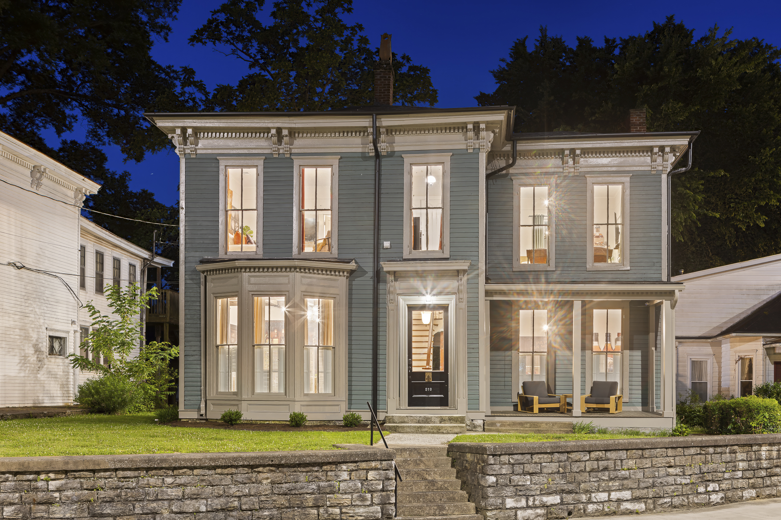 Classic Victorian architecture, a wrap-around porch, and a bourbon destination waiting just inside the front door.