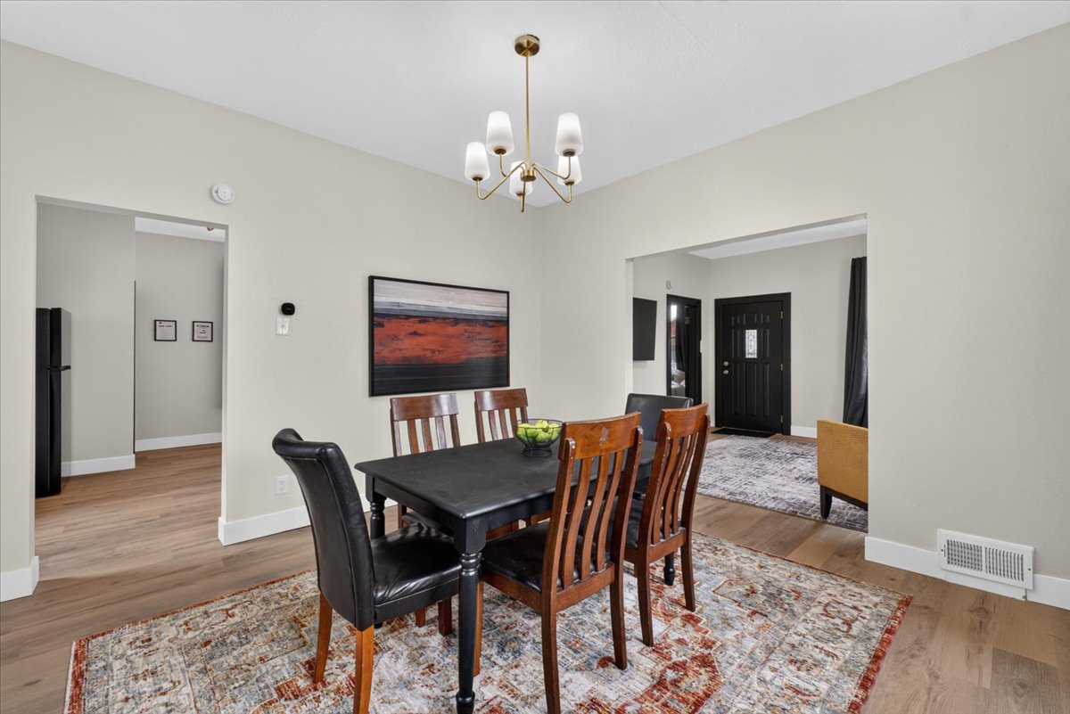 Enjoy your meals in this dining area with seating for six.