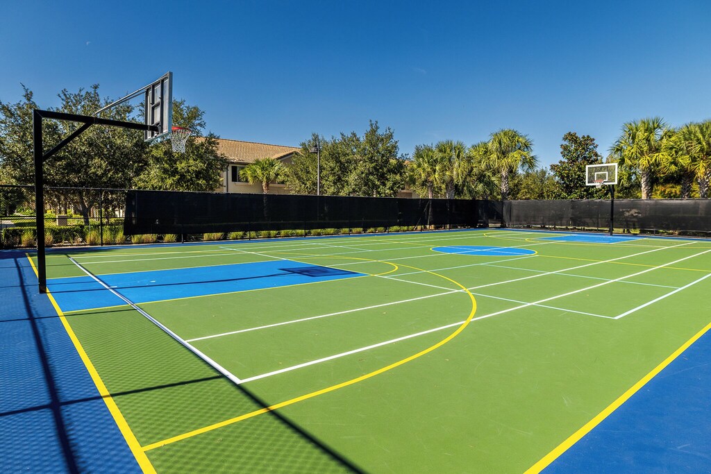 Multi-sport courts offer many options for sports play