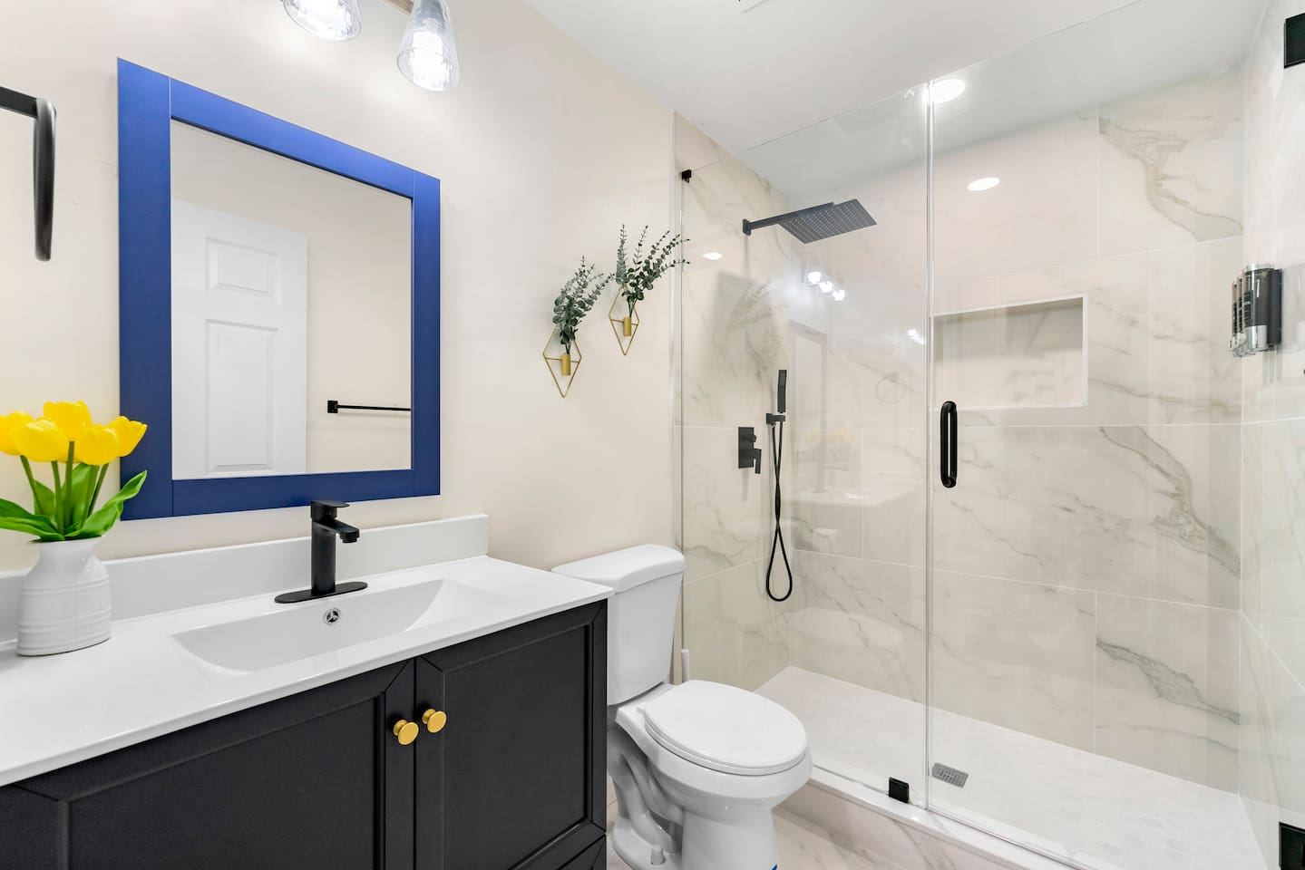 Basement level full bathroom.