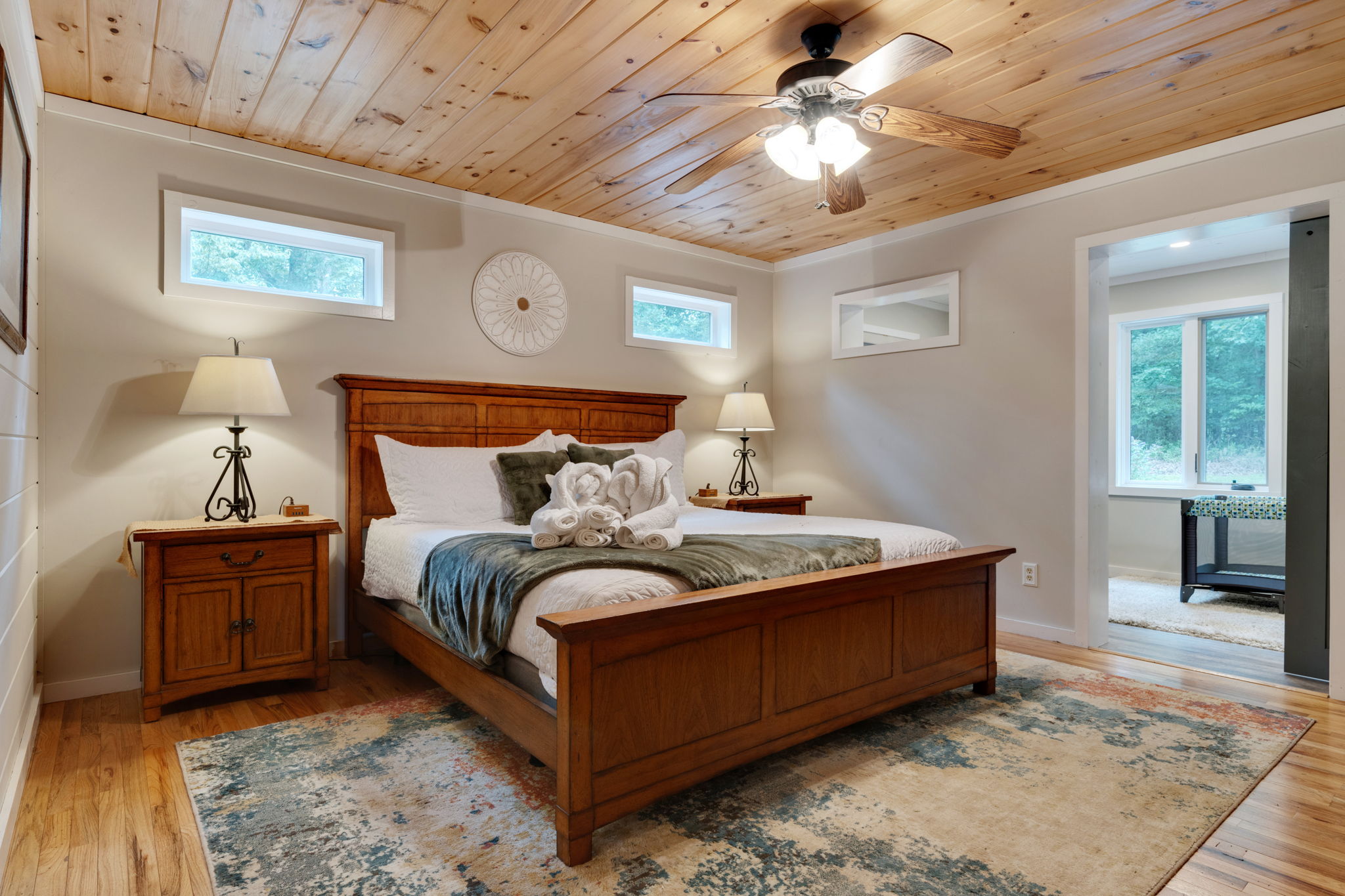 Master bedroom with King bed. Controllable to incline mattress.