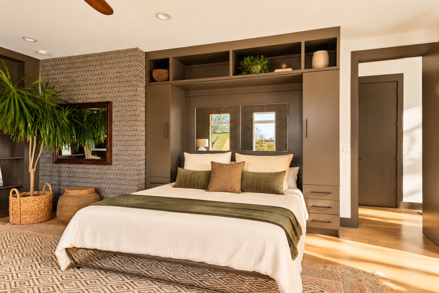 The Harmony bonus room includes this amazing king Murphy bed