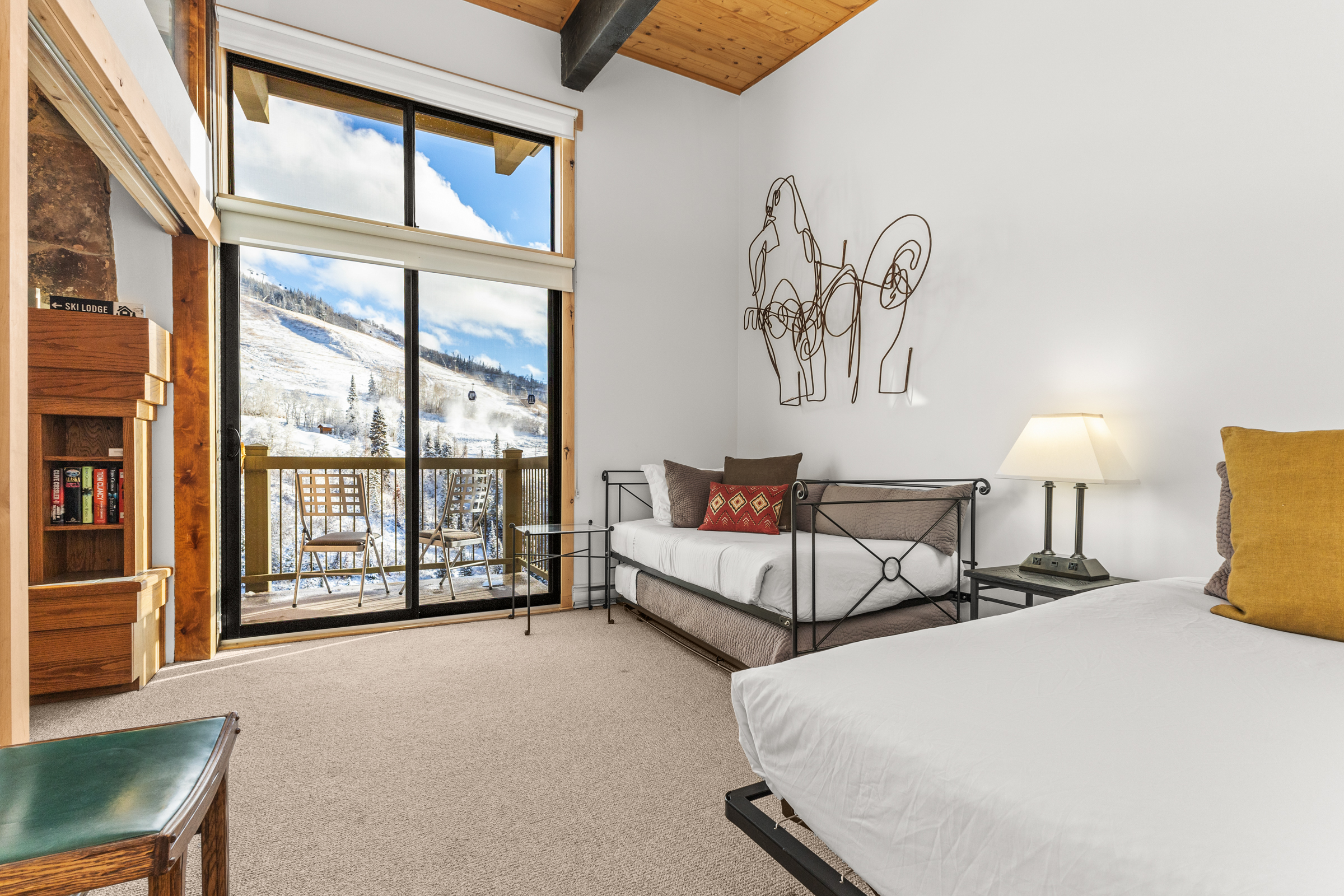 Bedroom 2 | 2 Twin Beds | View of the Mountains