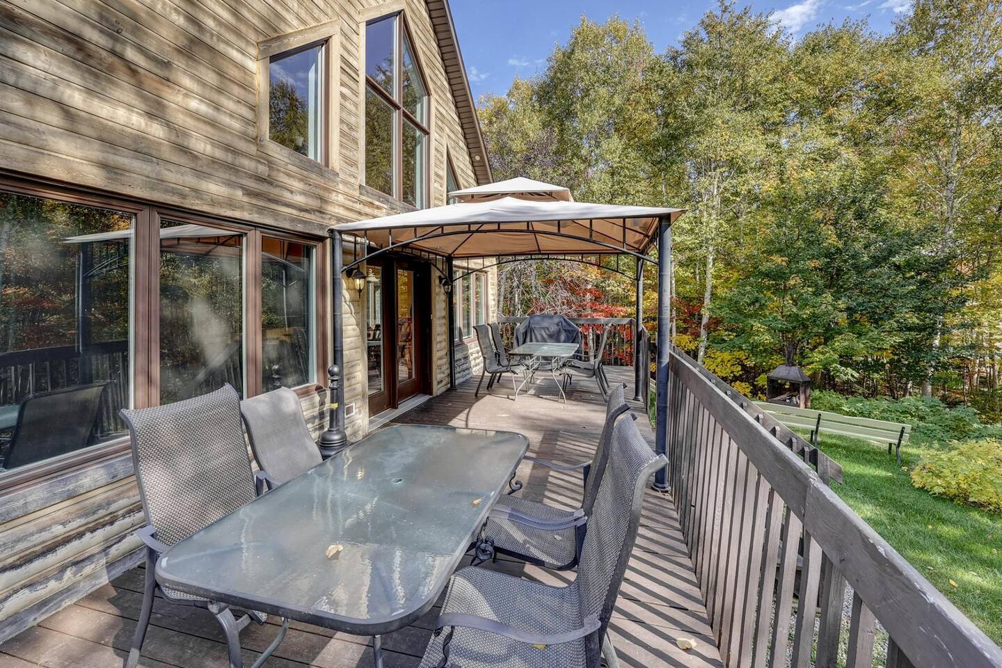 Relax on the patio surrounded by peaceful surroundings