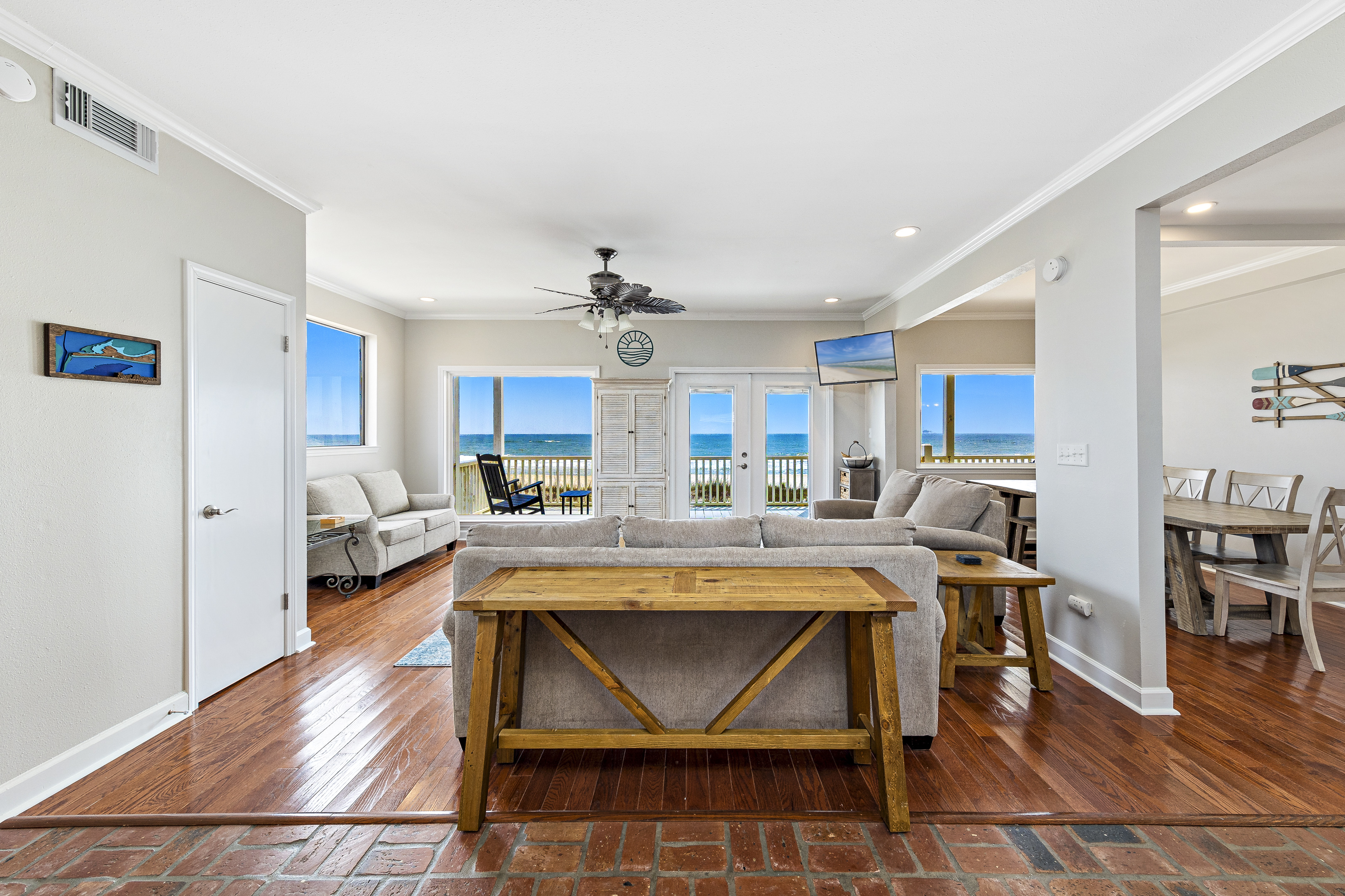 Living Room with three couches provide ample room to relax