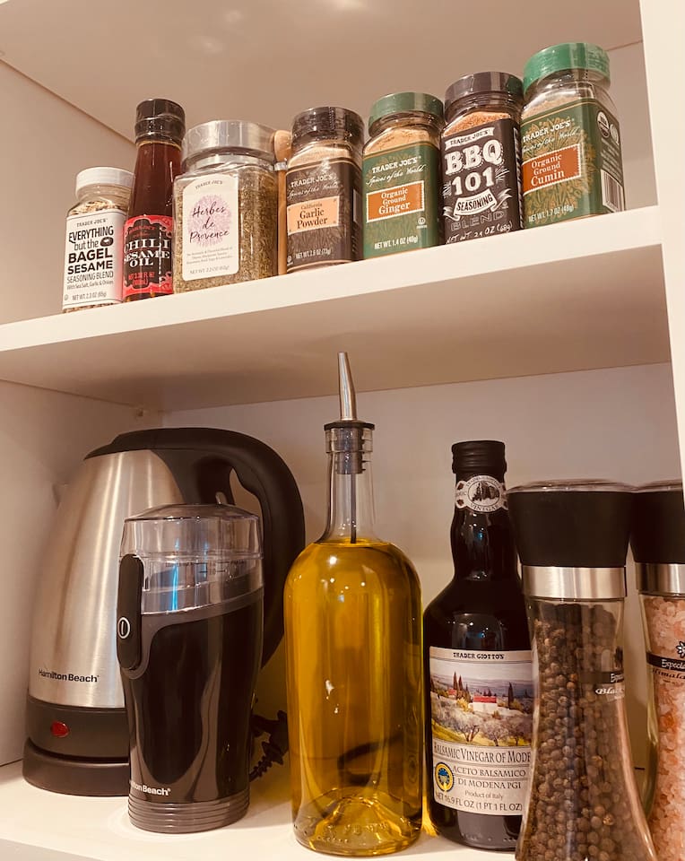 Everything you need for easy meal prep - spices, grains and everyday ingredients perfect for quick, home-cooked meals.