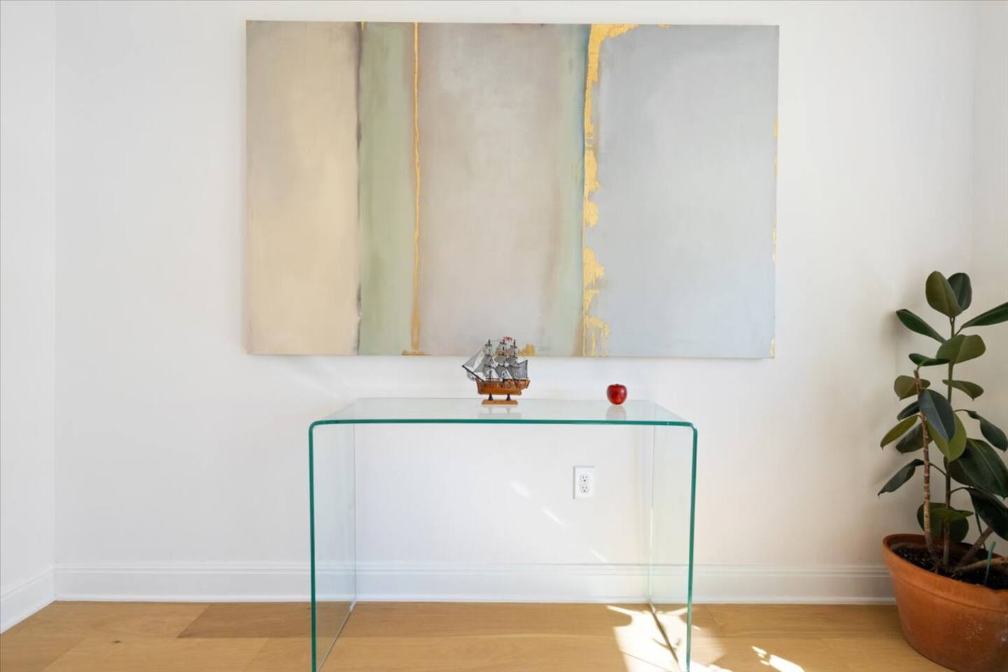 high end original art collection throughout the house