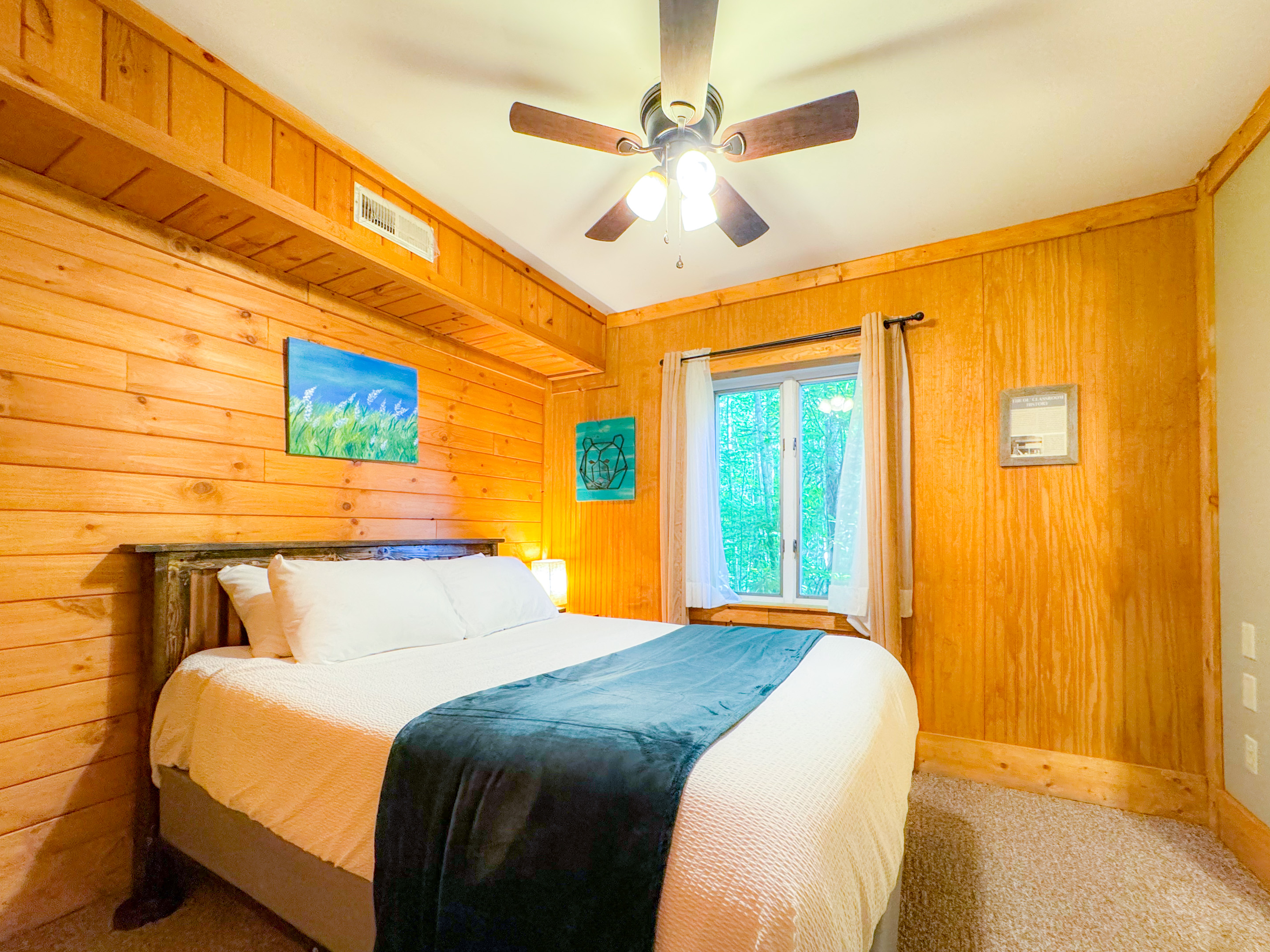 lower level bedroom at the ol gun range cabin