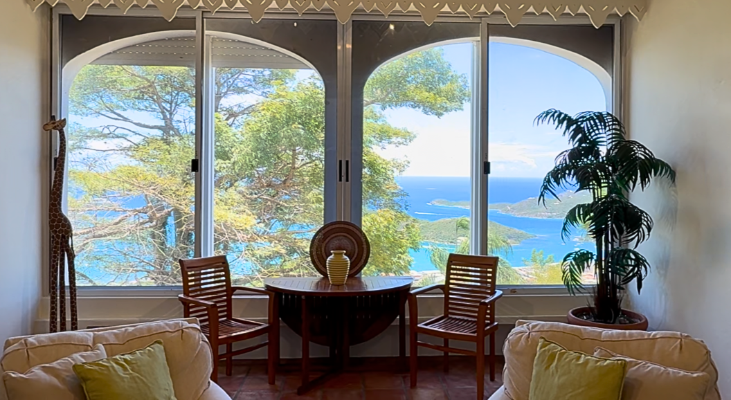 Views from the sitting area of Guest suite 1