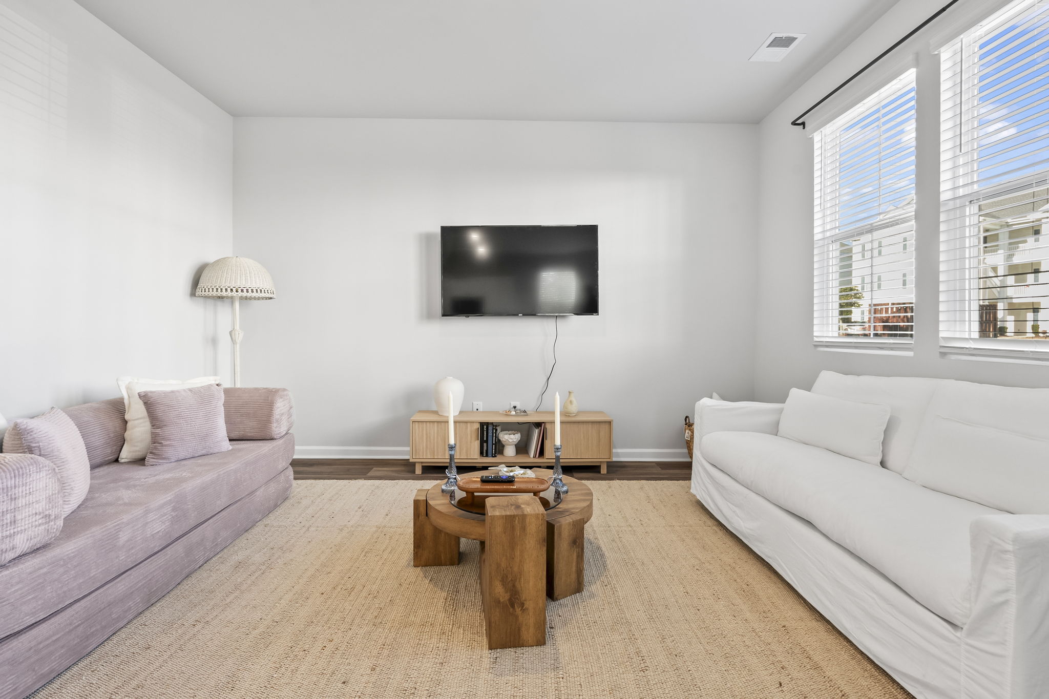 Living Room with Roku Smart TV