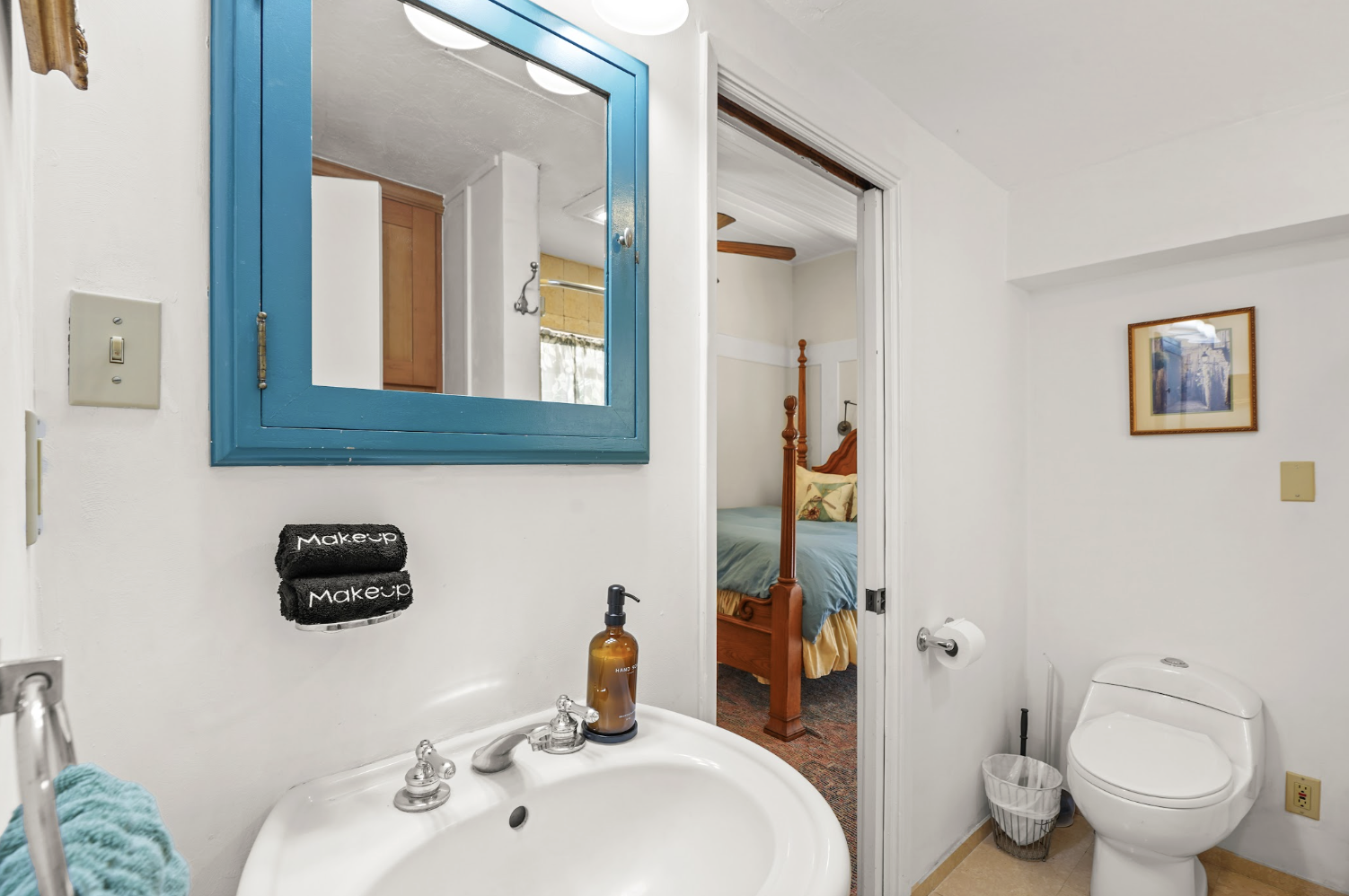 Fresh and well stocked bathroom