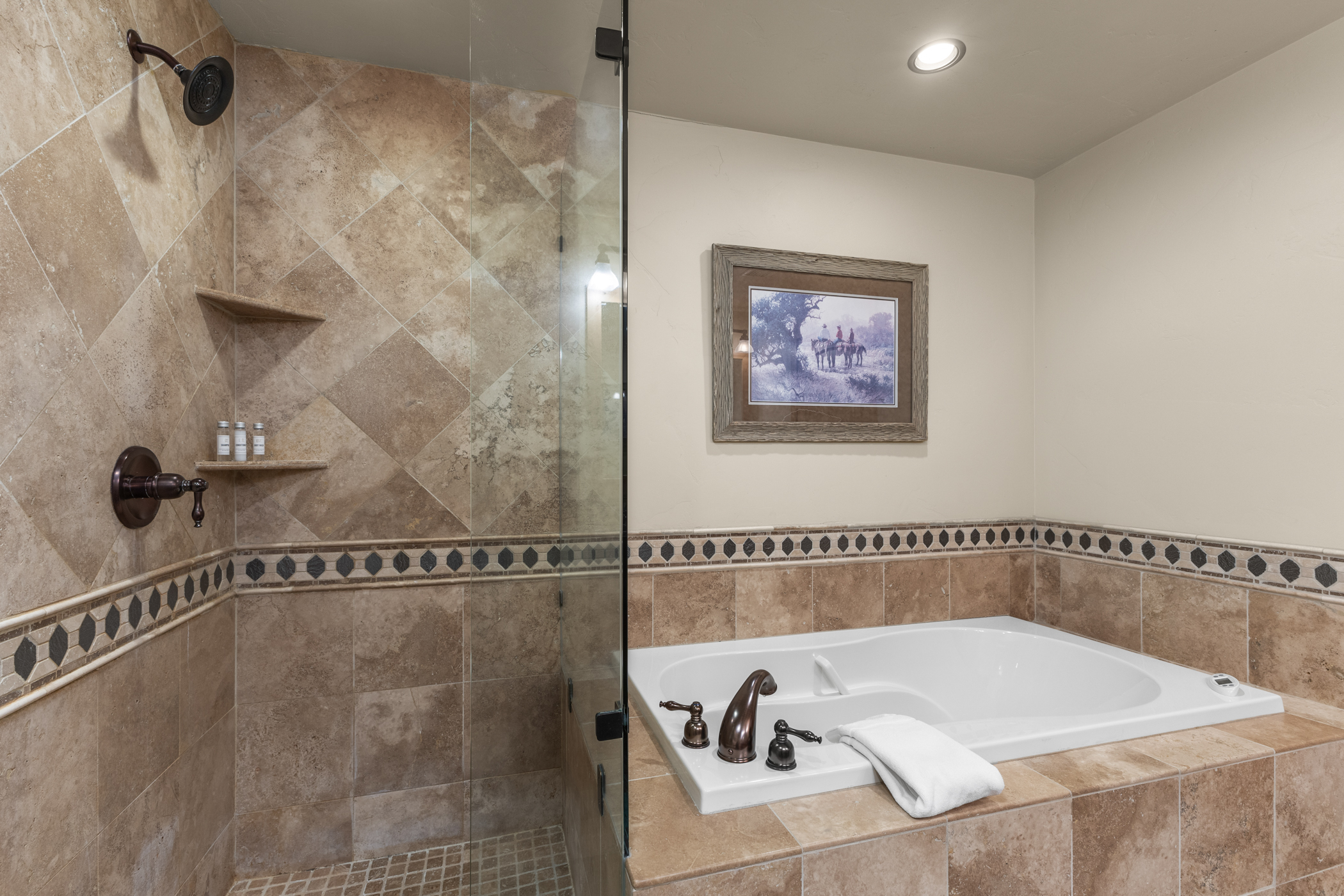 Oversized Shower & Jetted Tub