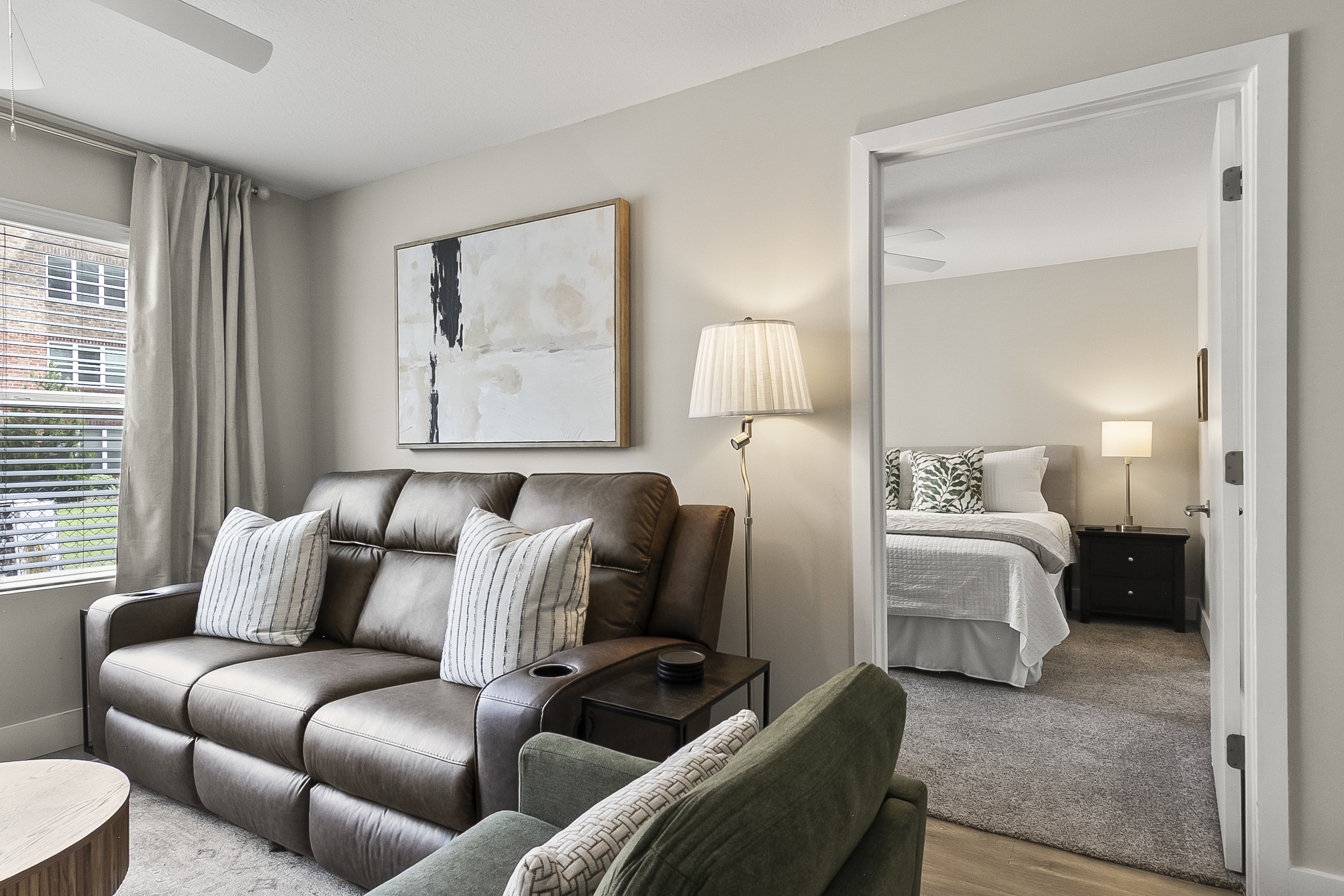 Living Room with Reclining Couch