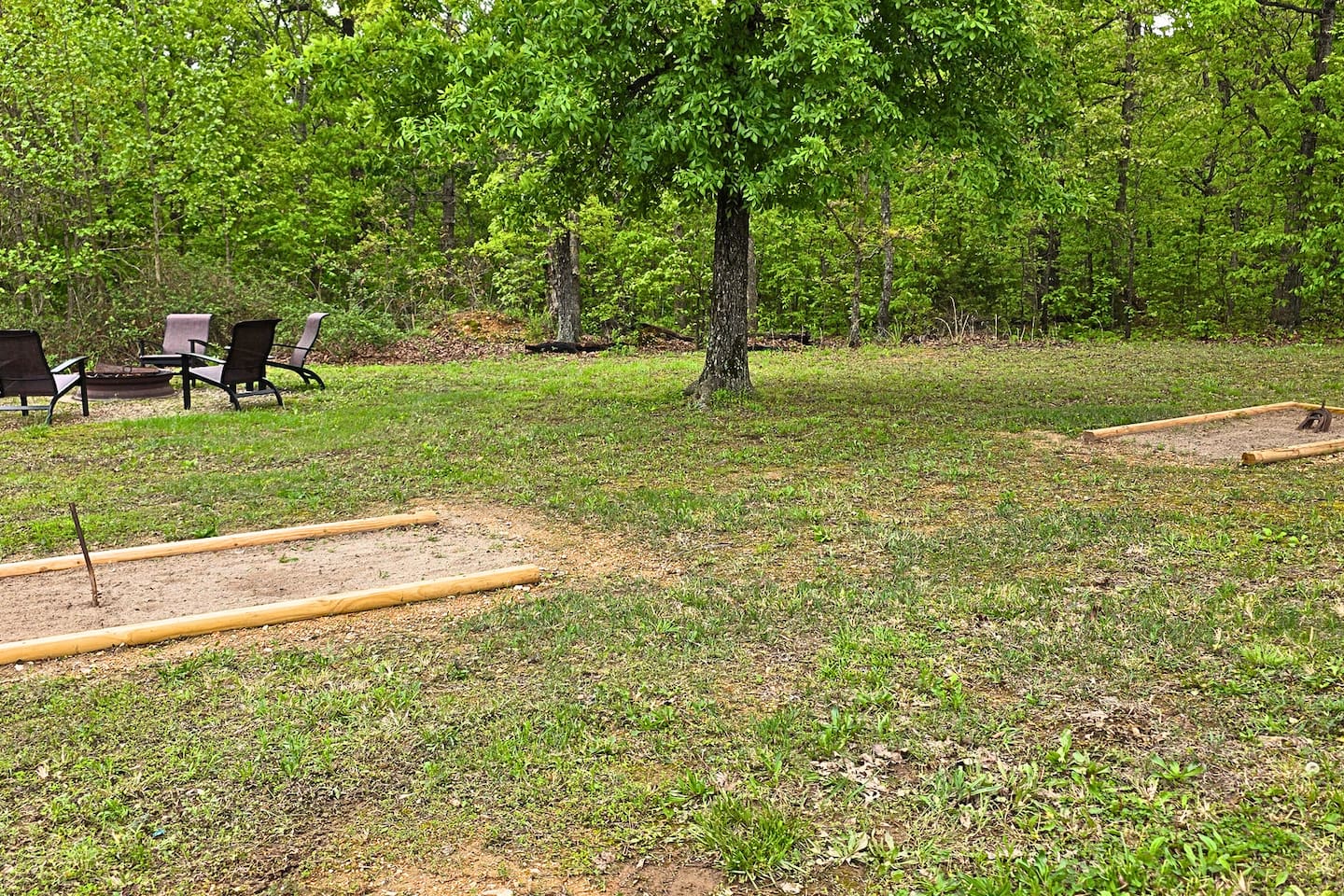 Challenge your friends or family to a game of horseshoes before gathering around the to make smores and share stories under the stars. 
