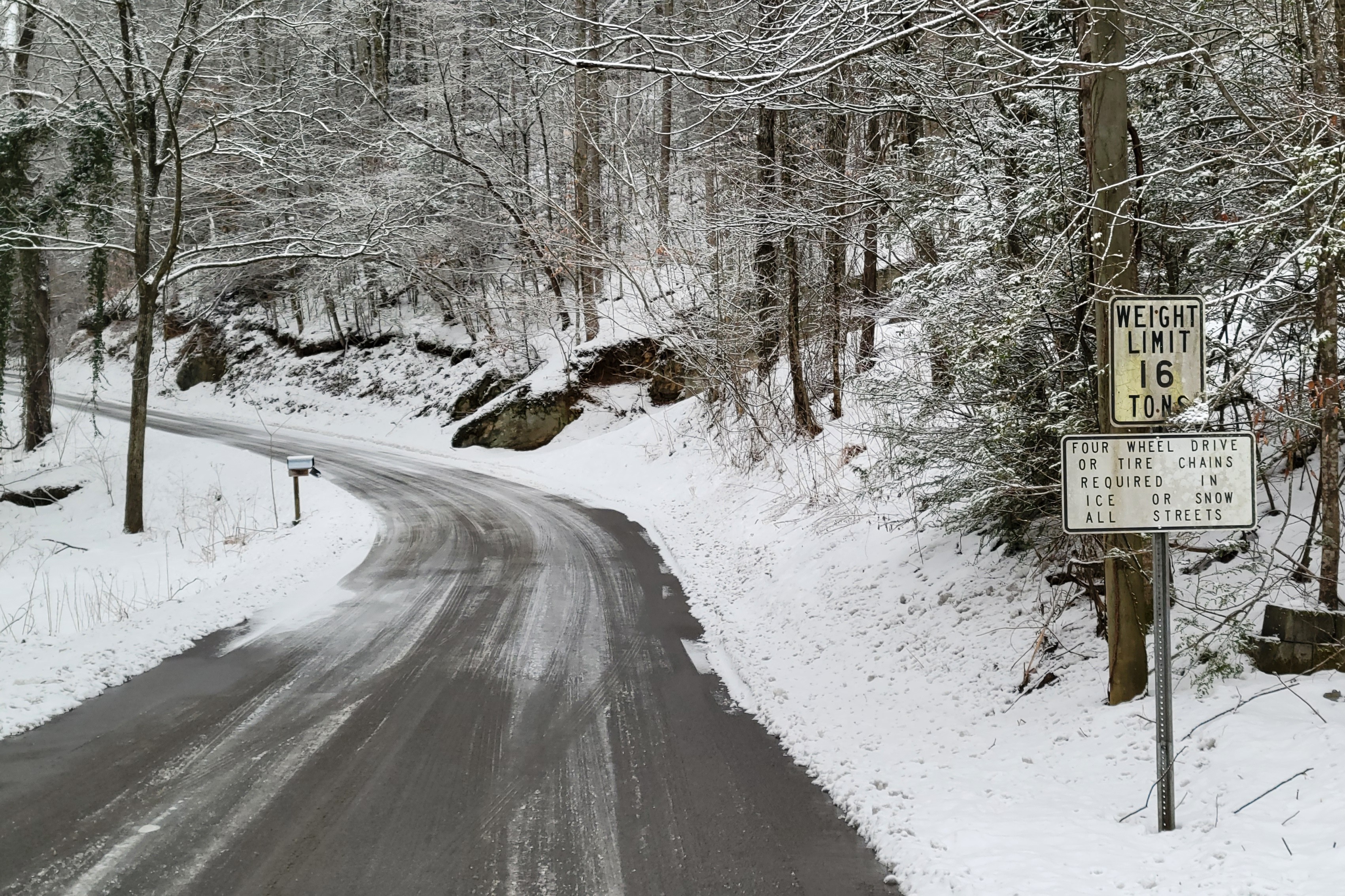 Winter travel conditions can vary - access roads are often snowier and icier than main roads. Four-wheel drive/all-wheel drive and/or snow chains may be required.