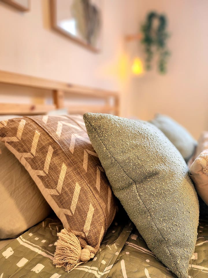Extra pillows and cushions for added comfort.