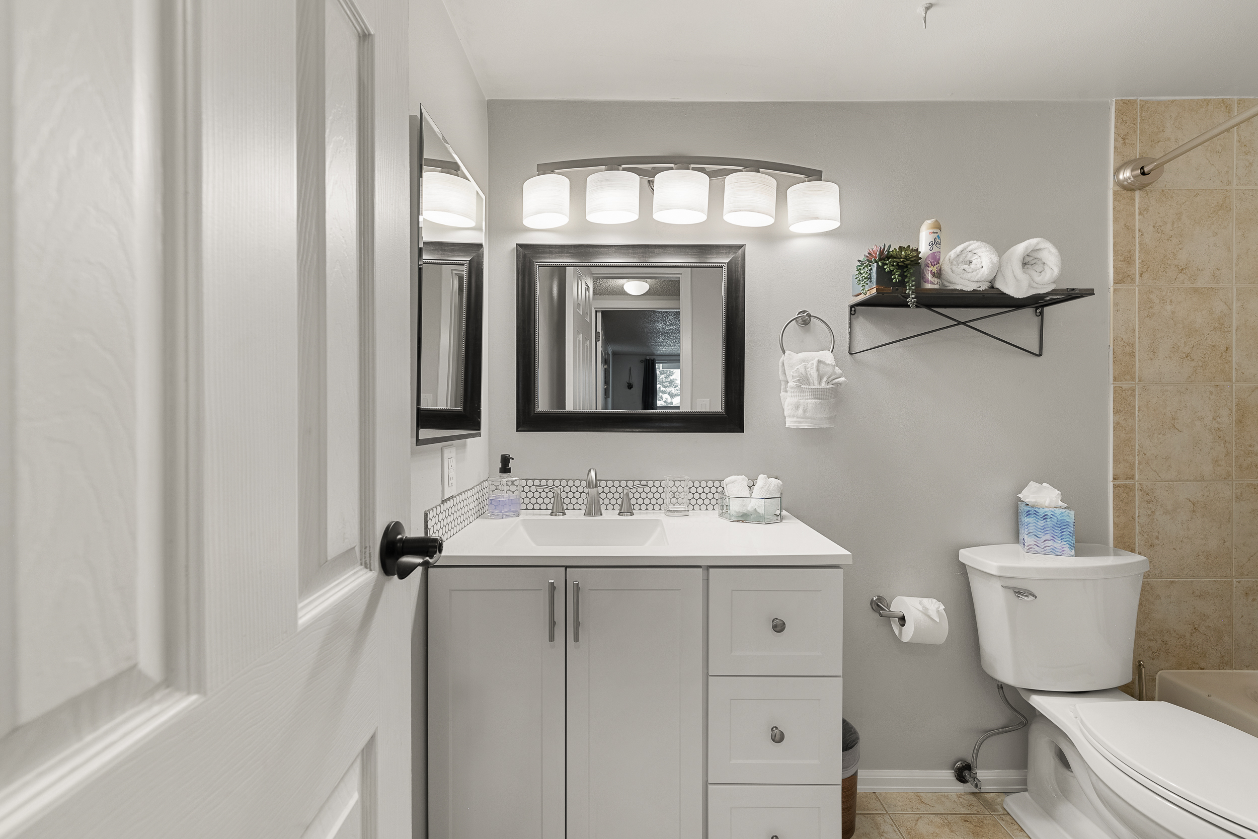 Bathroom 2 | Vanity Area | Shower and Tub Combo | Toilet