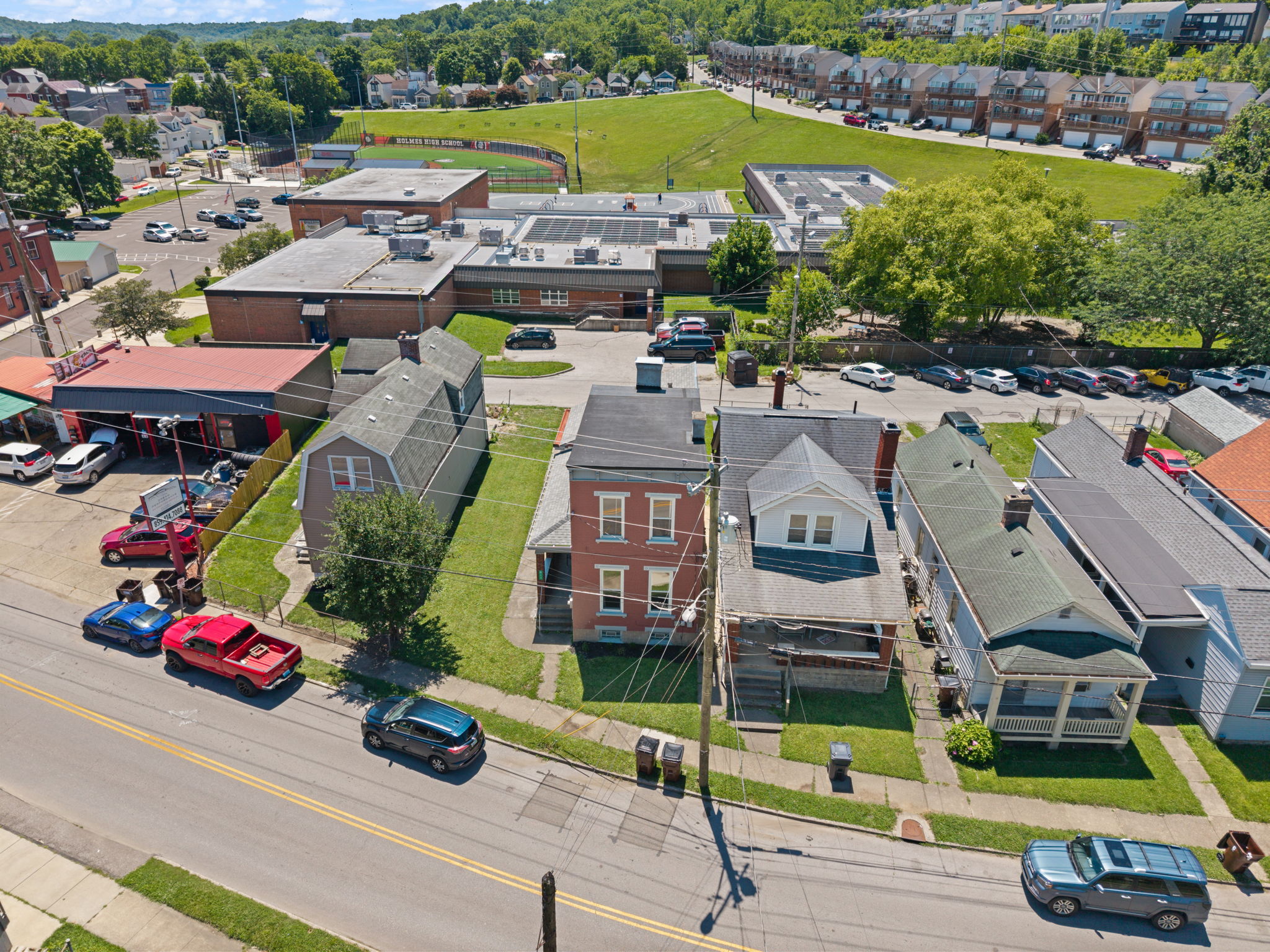 Wider aerial perspective showing easy access to local streets