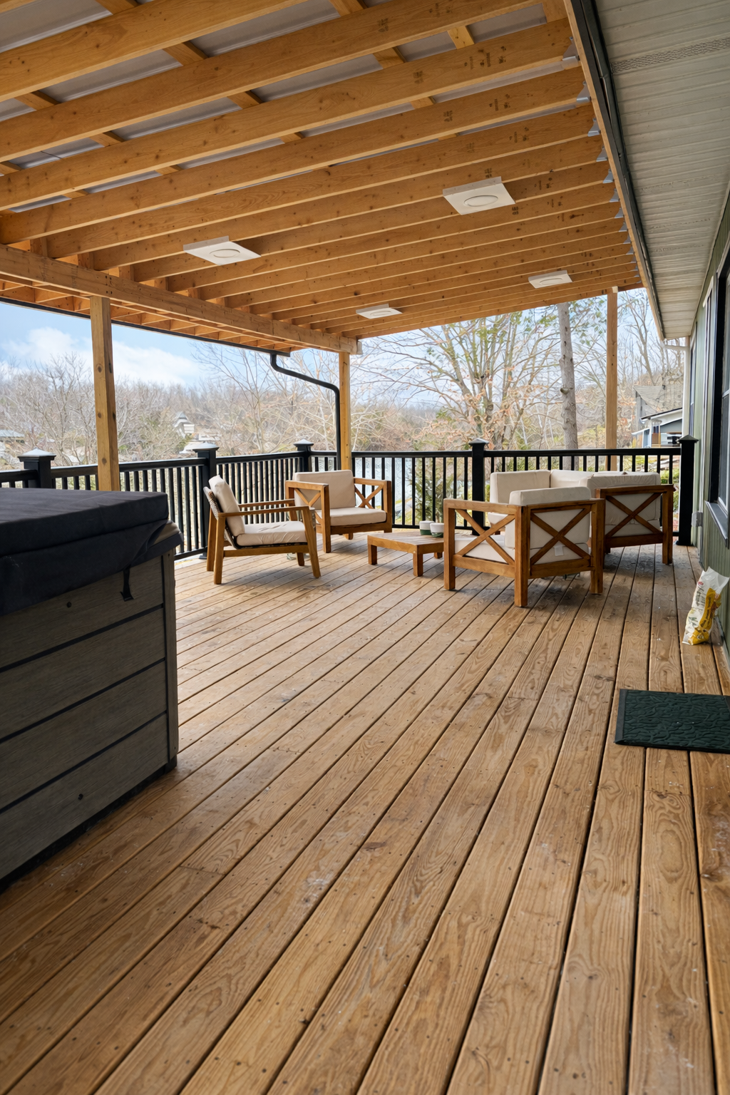 Covered deck at house #1