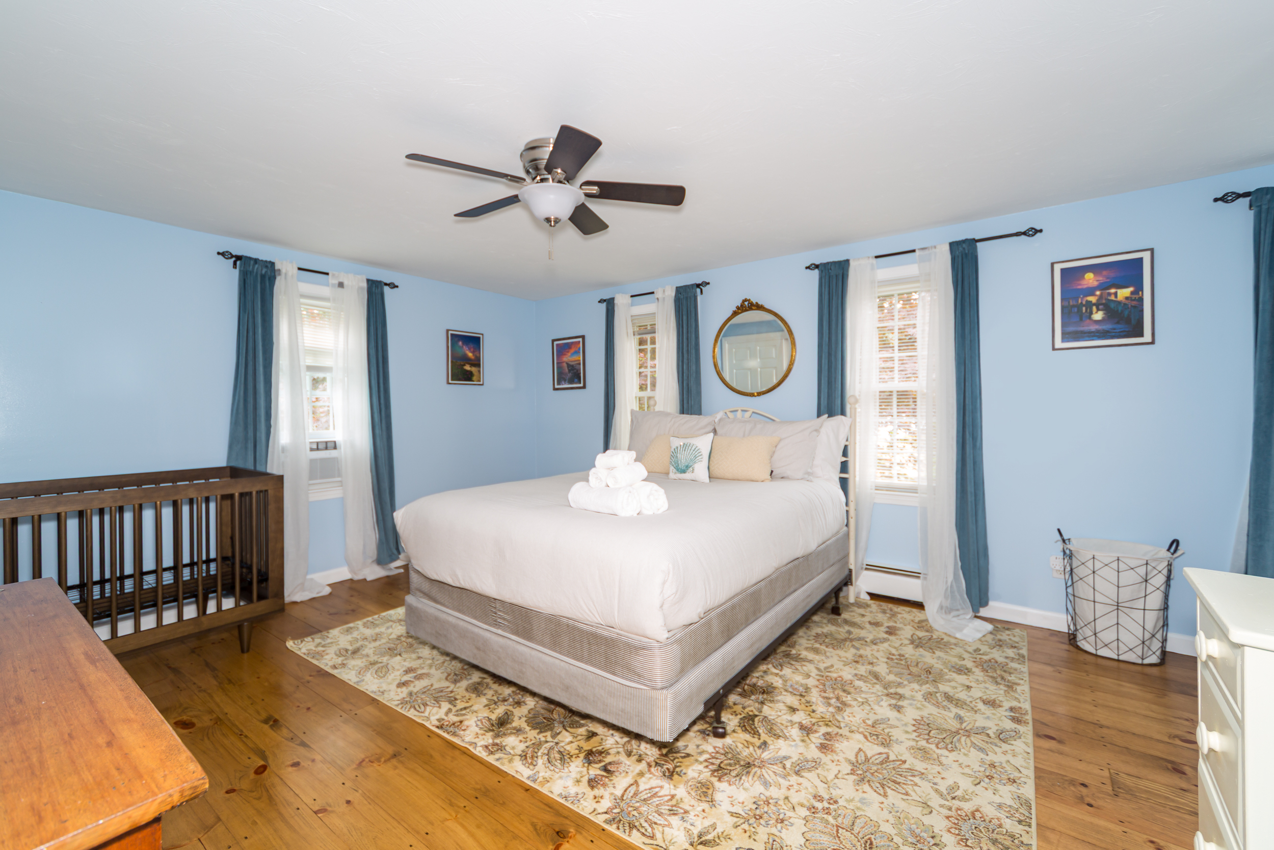 Comfortable queen bedroom on the second floor
